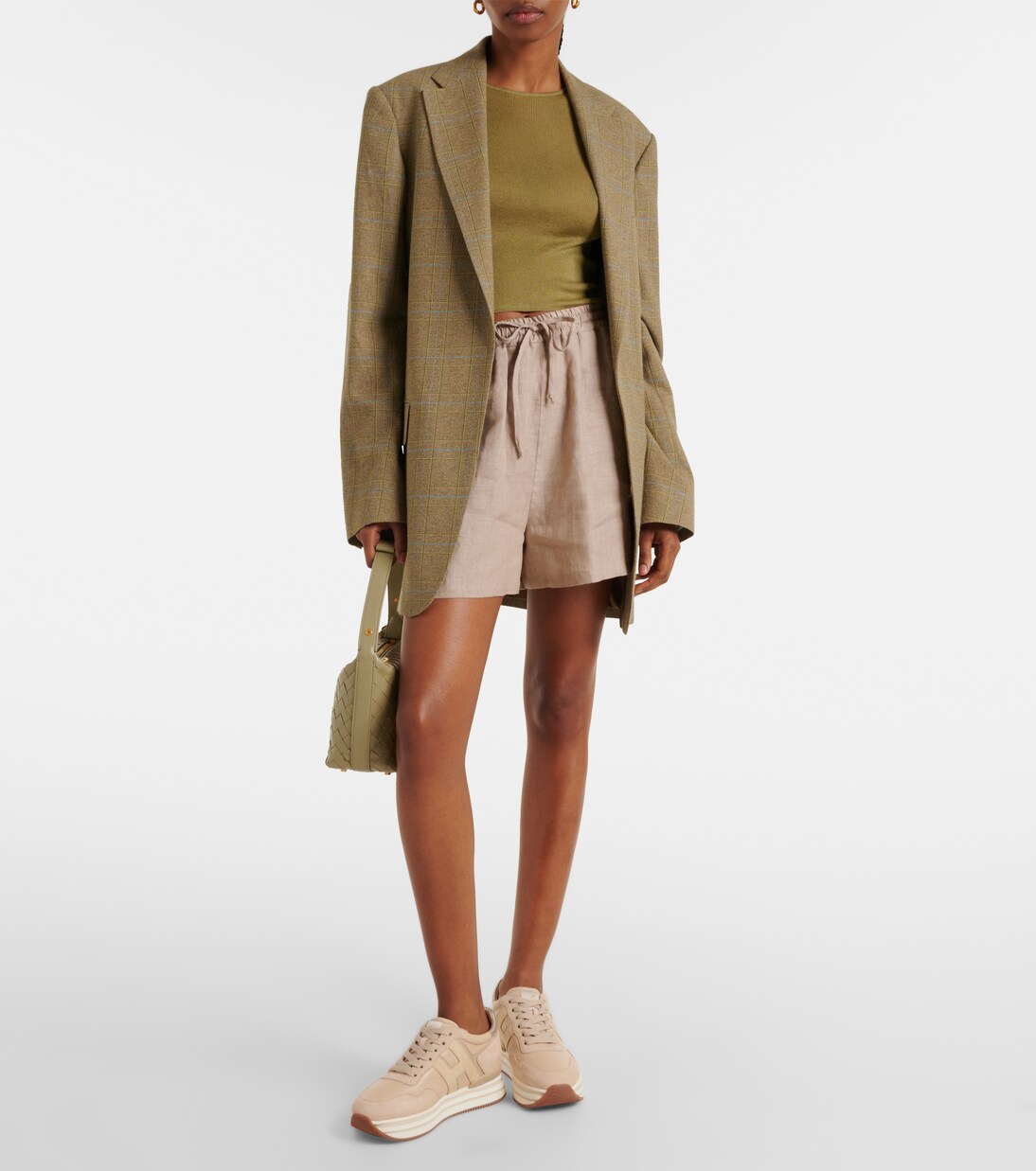 Midi H222 suede platform sneakers in beige - Hogan | Mytheresa
