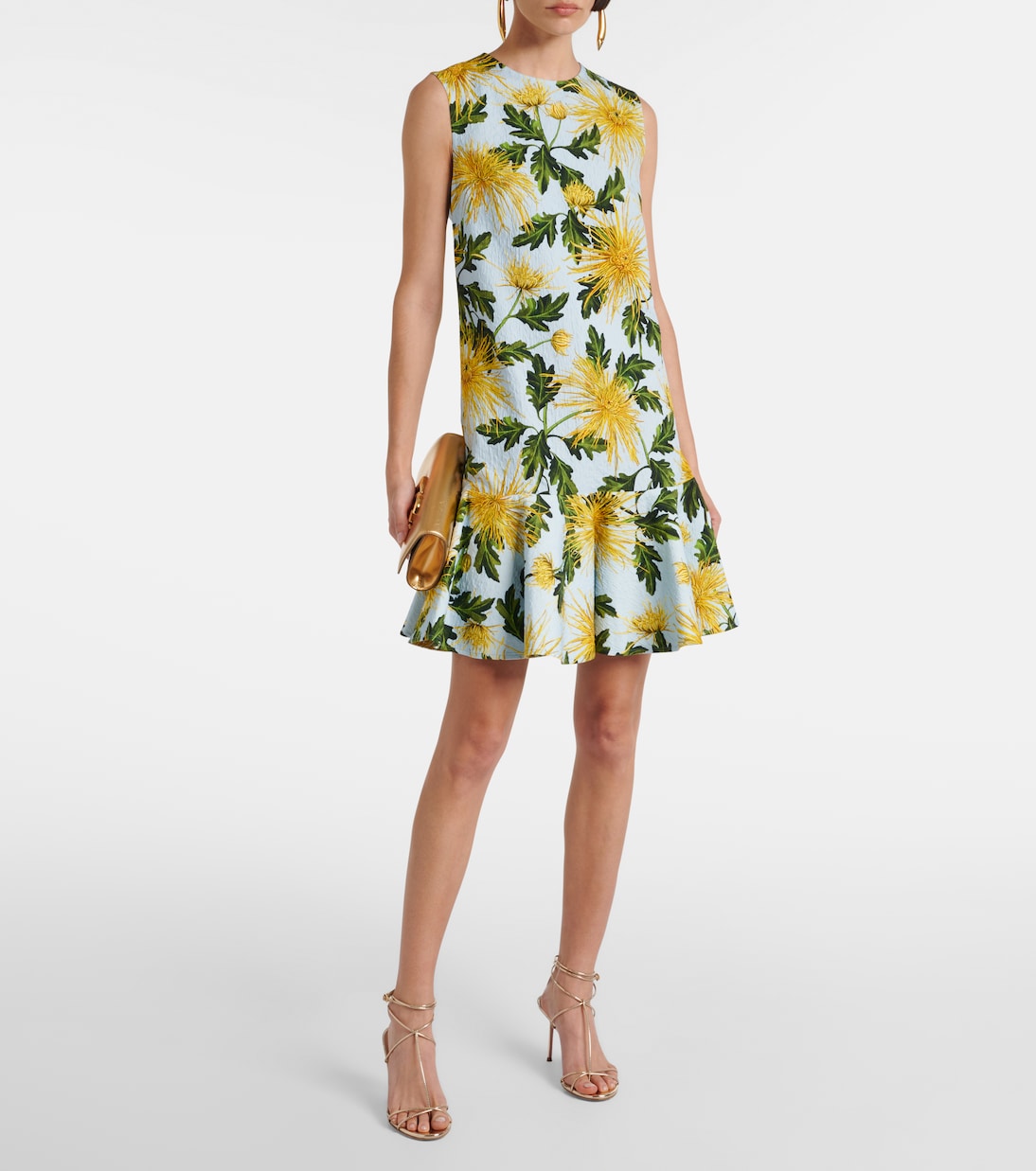 Chrysanthemum cotton-blend minidress | Oscar de la Renta