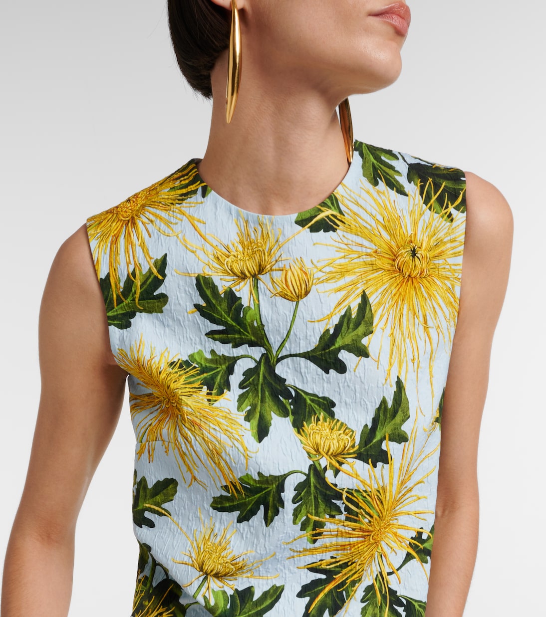 Chrysanthemum cotton-blend minidress | Oscar de la Renta