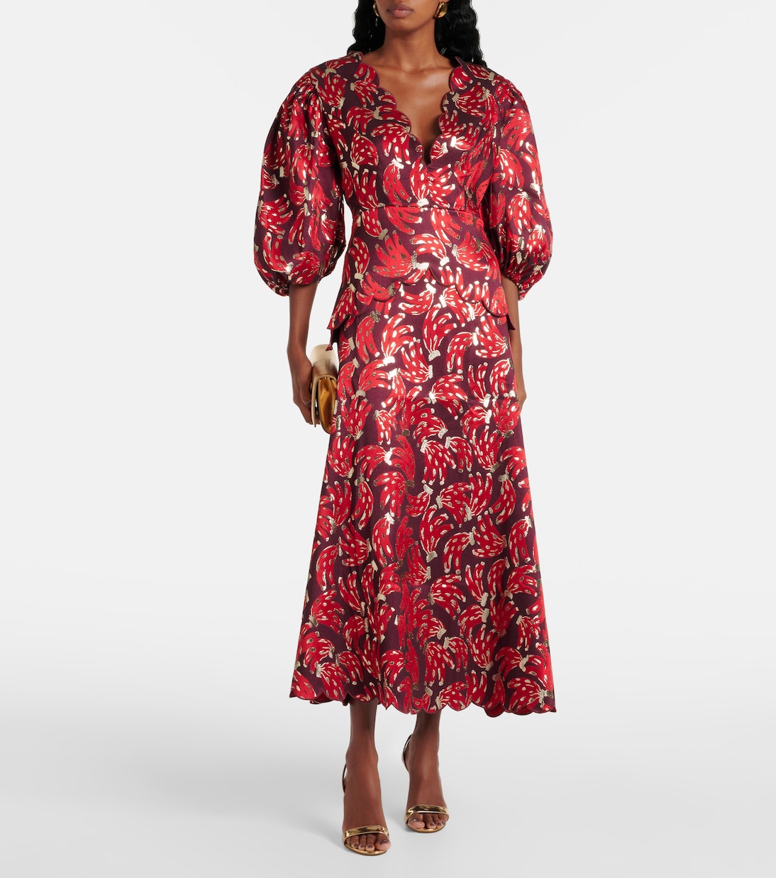 Abito midi Bossa Banana in jacquard | Farm Rio