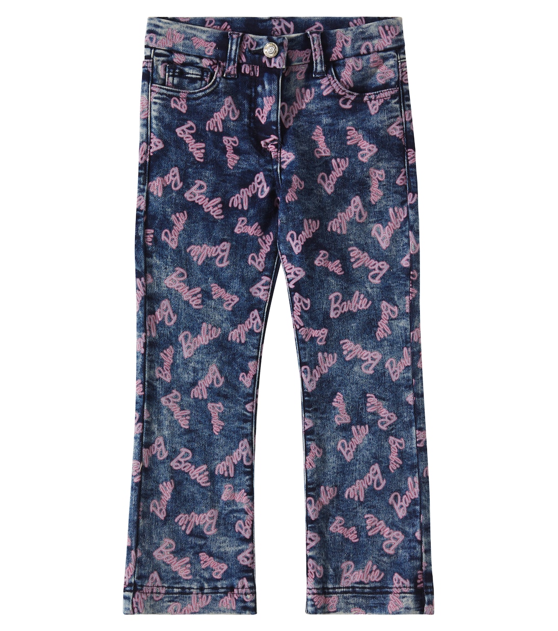 x Barbie® jeans rectos estampados | Monnalisa