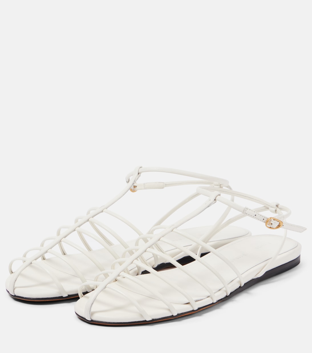 Scarpe da pescatore in pelle con dettagli a gabbia firmate PROENZA SCHOULER