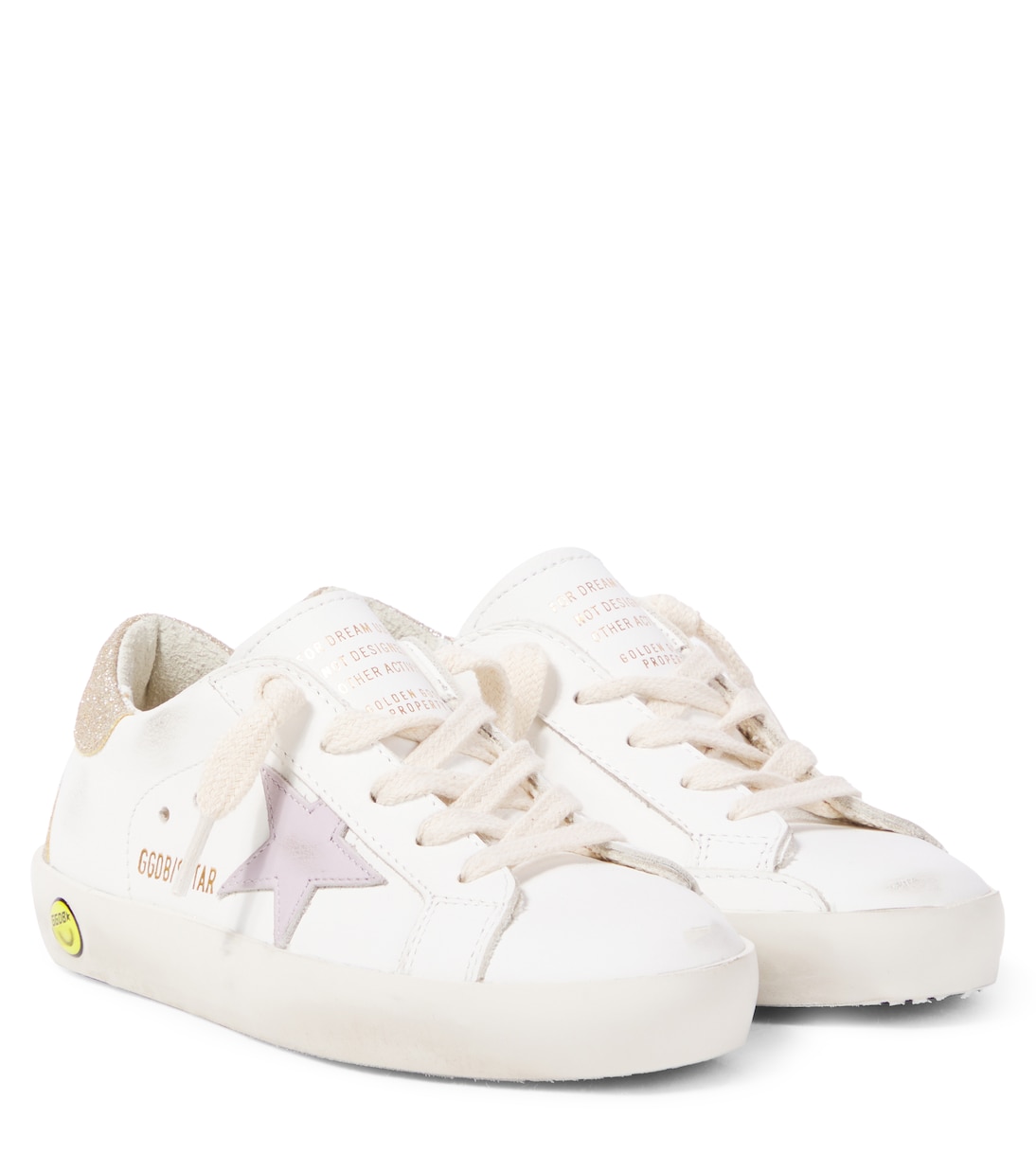 Sneakers Super-Star in pelle con glitter | Golden Goose Kids