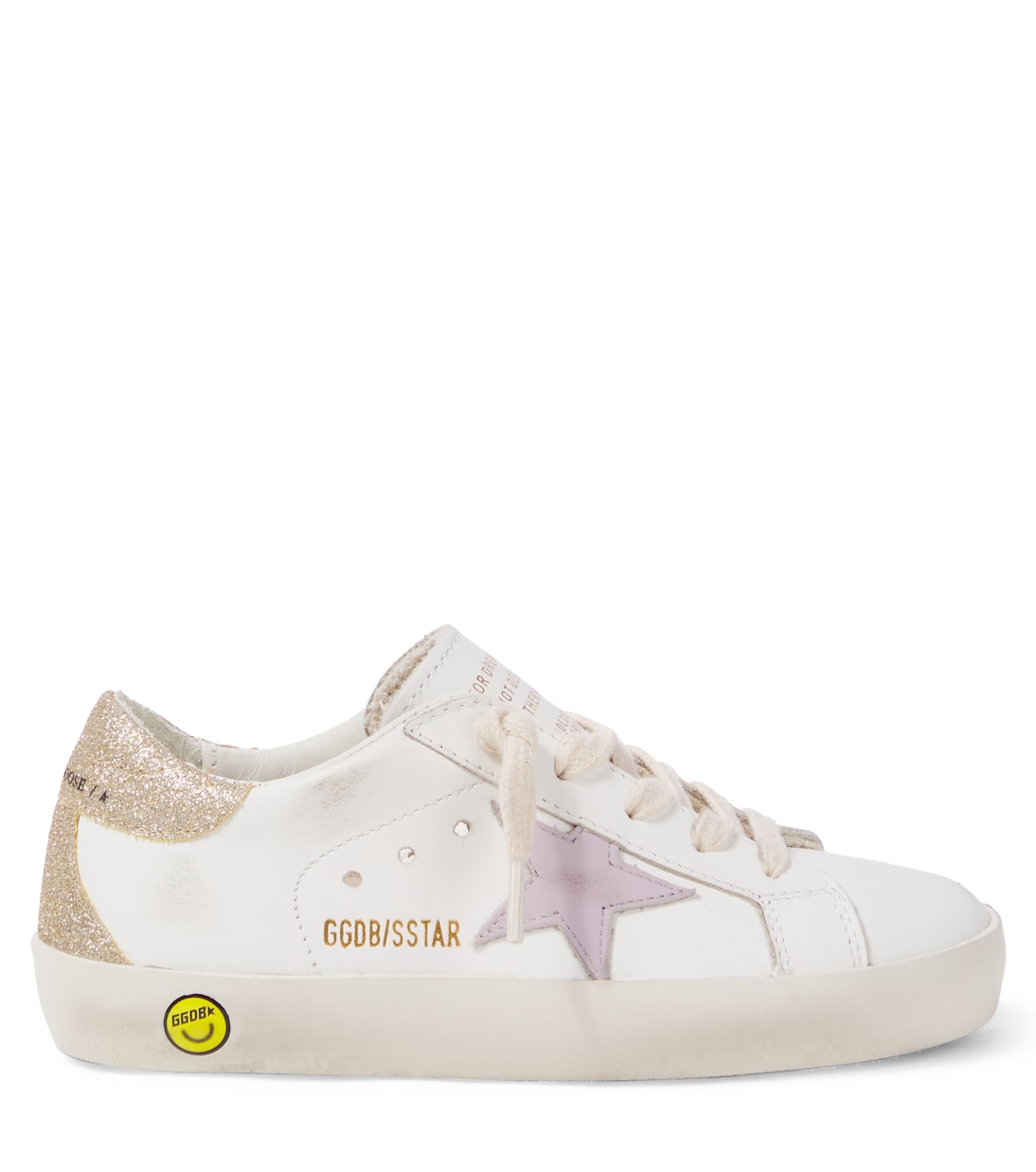 Sneakers Super-Star in pelle con glitter | Golden Goose Kids