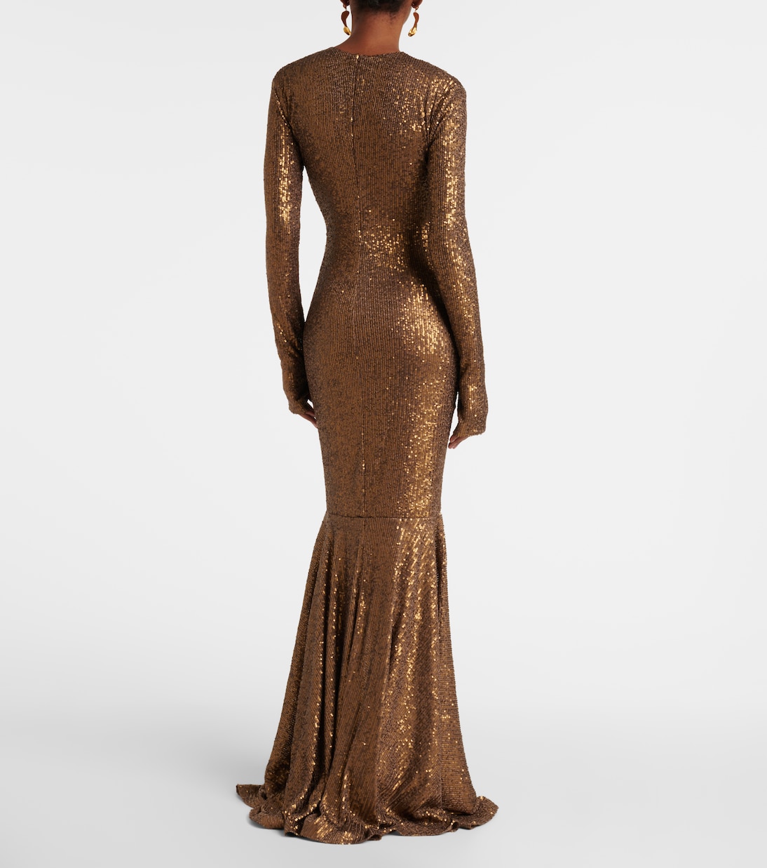 Sequined ruched gown | Norma Kamali
