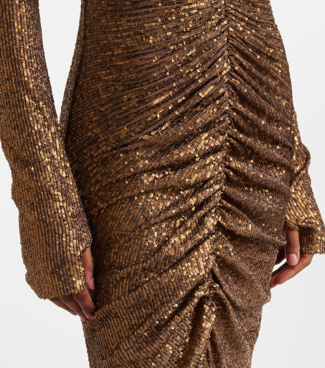 Sequined ruched gown | Norma Kamali