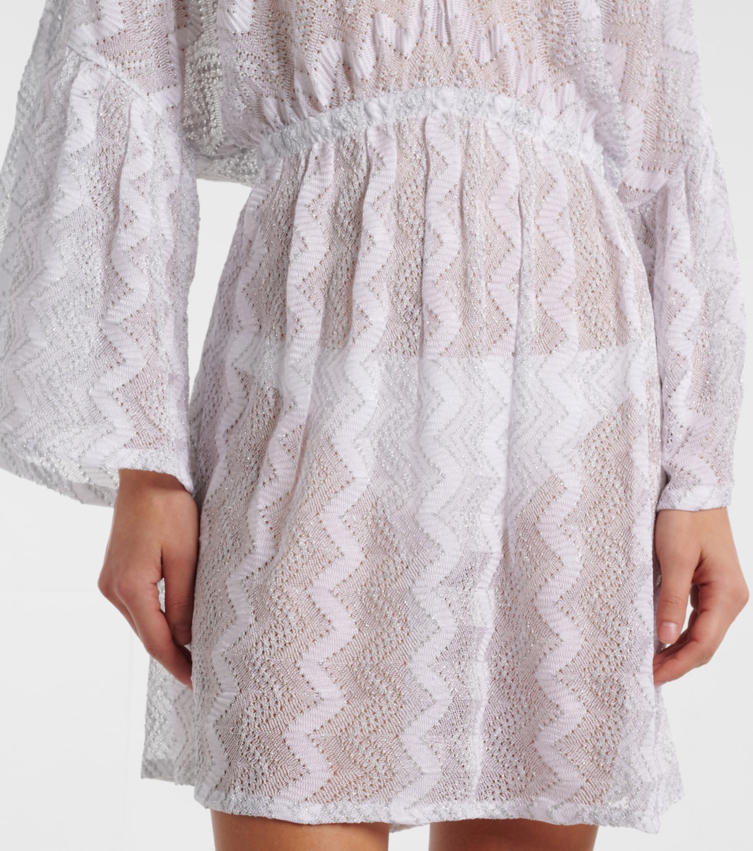 Vestido de playa de lamé en zigzag | Missoni
