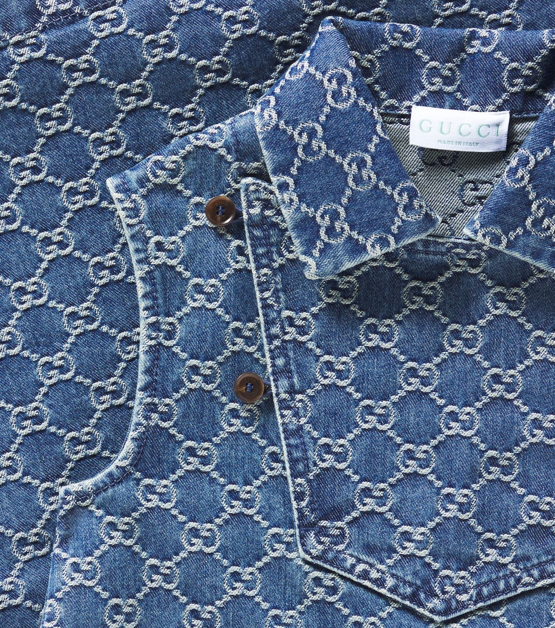 Abito di jeans in jacquard GG | Gucci Kids