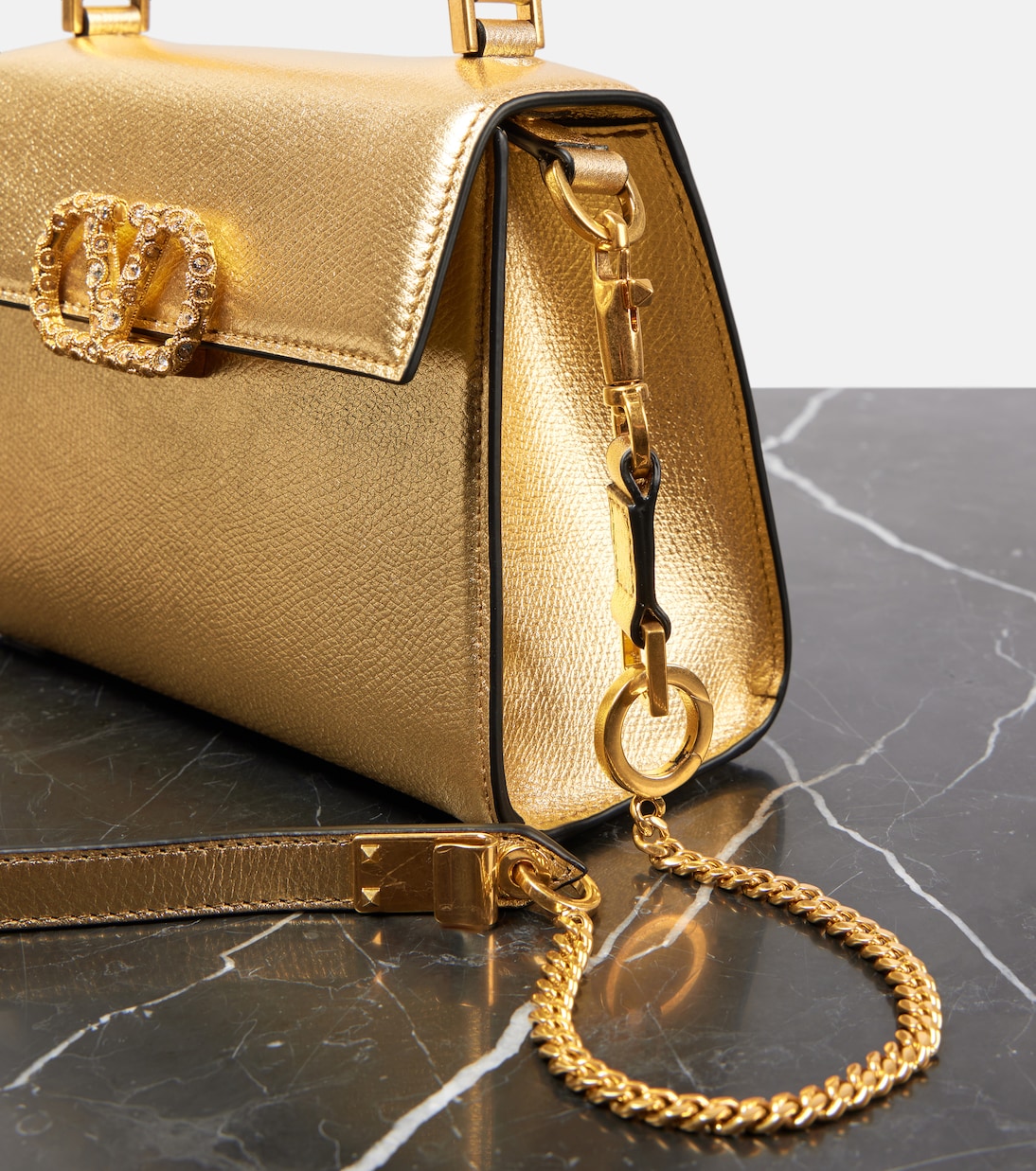 Borsa VSling Mini in pelle con Swarovski® | Valentino Garavani