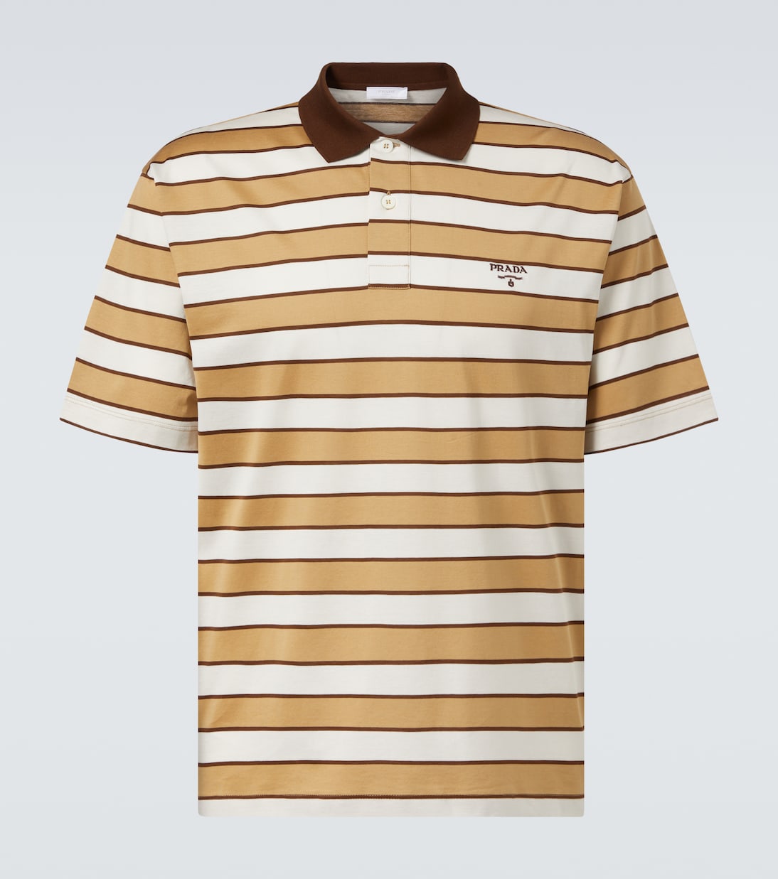 Polo in cotone a righe | Prada