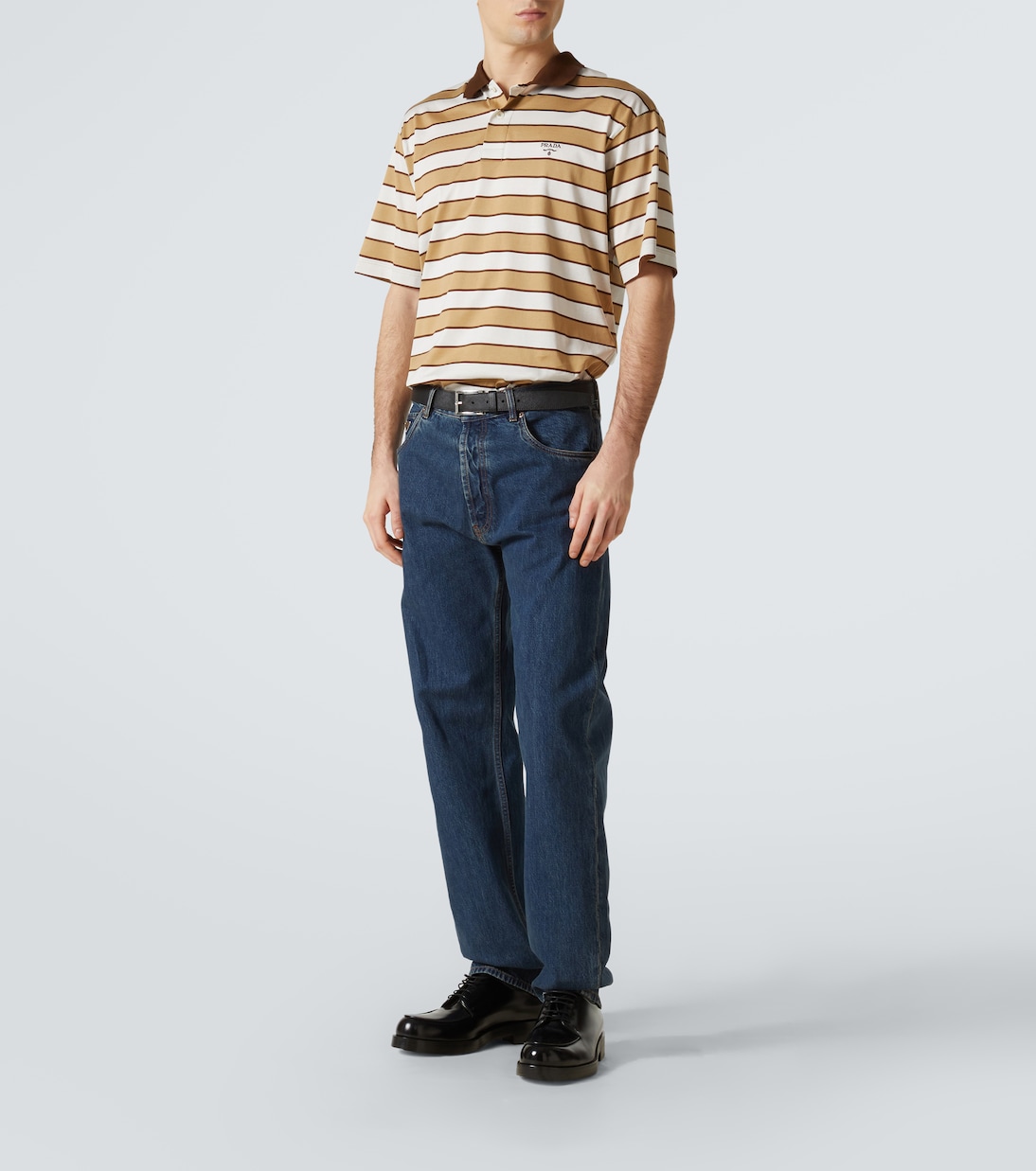Polo in cotone a righe | Prada