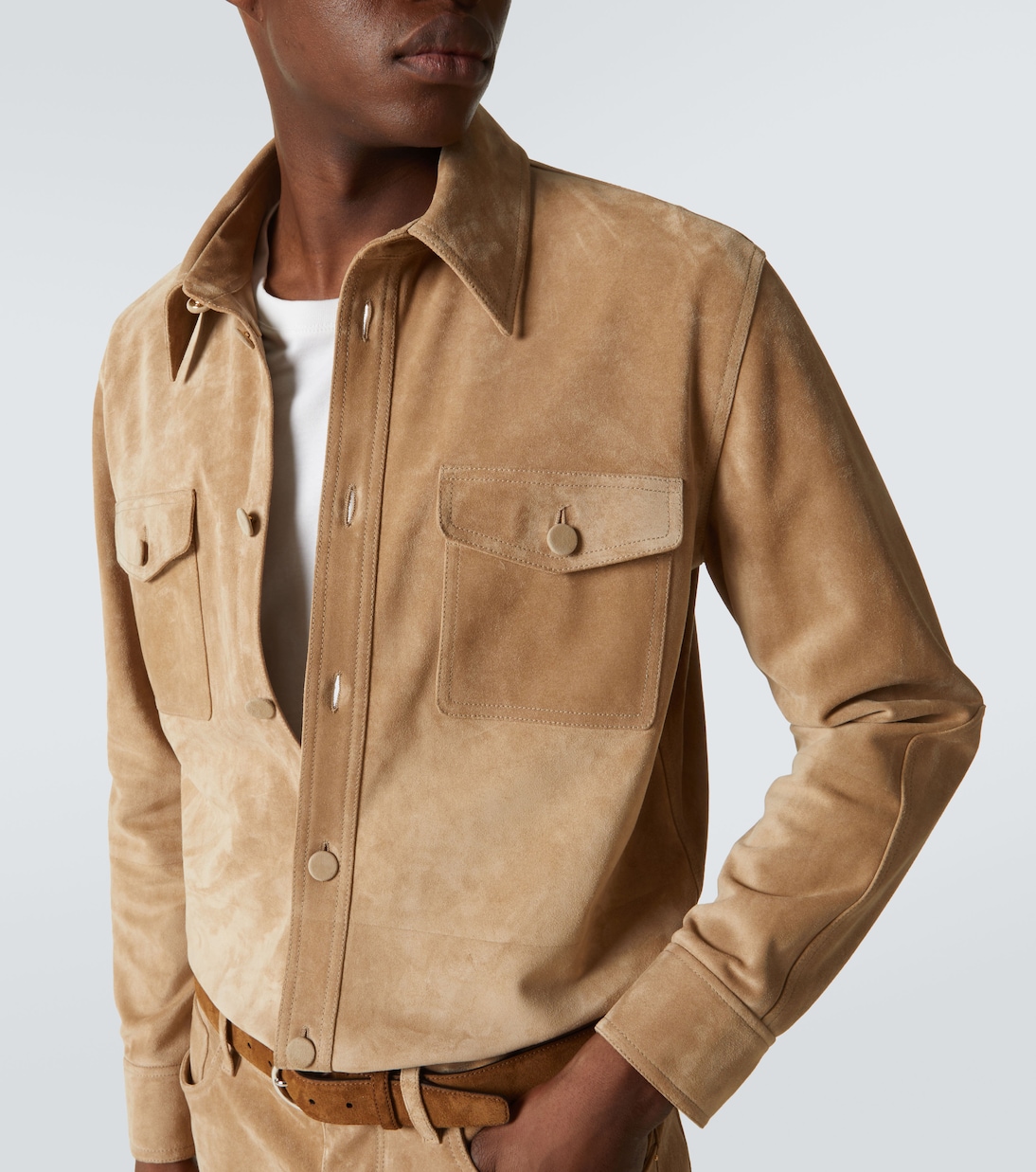Hemdjacke Lucas aus Veloursleder | Gabriela Hearst