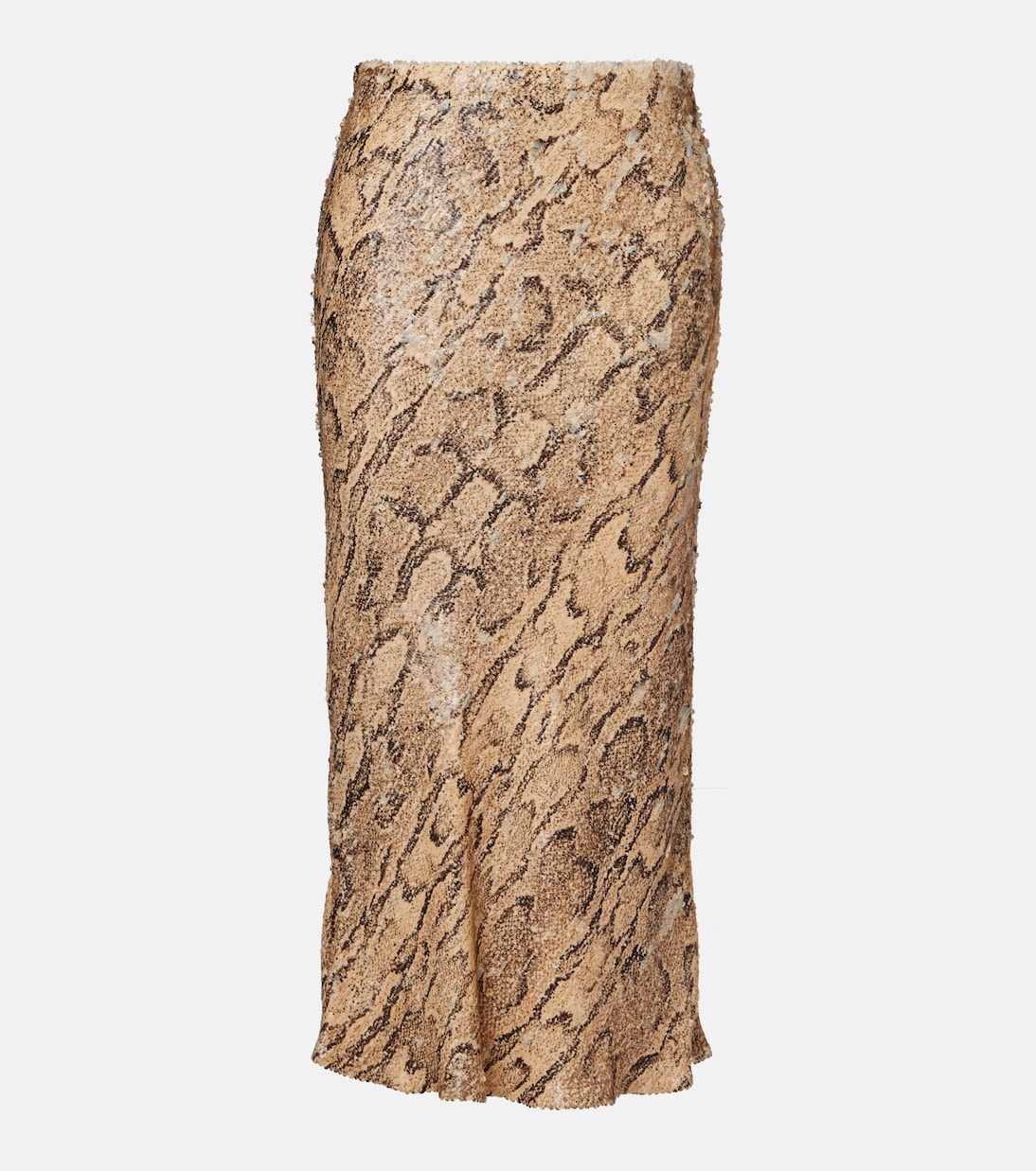 Sequined snake-print pencil skirt | Dries Van Noten