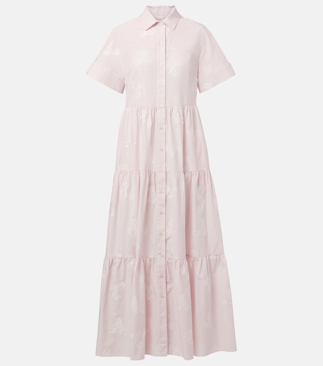 Vestido camisero de algodón bordado | Erdem