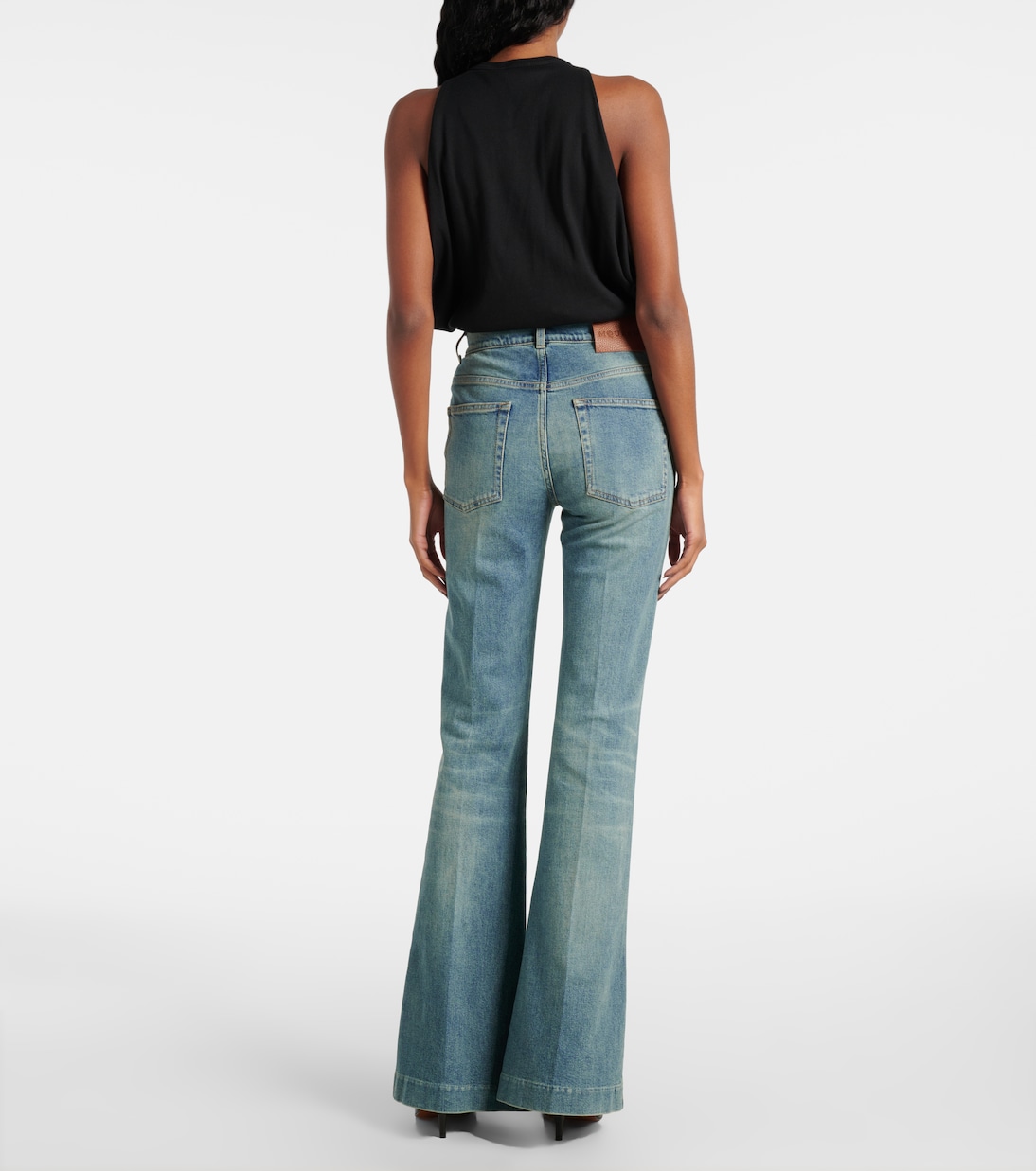 Jeans flared desgastados | McQueen