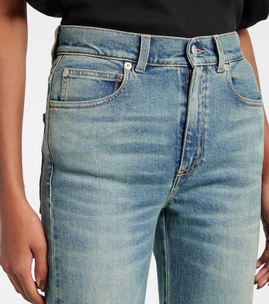 Jeans flared desgastados | McQueen