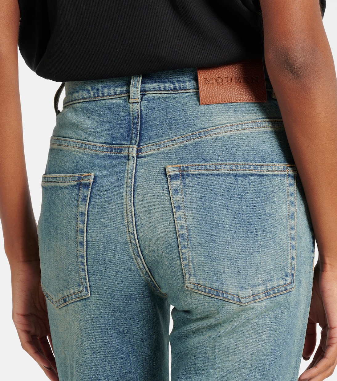 Jeans flared desgastados | McQueen