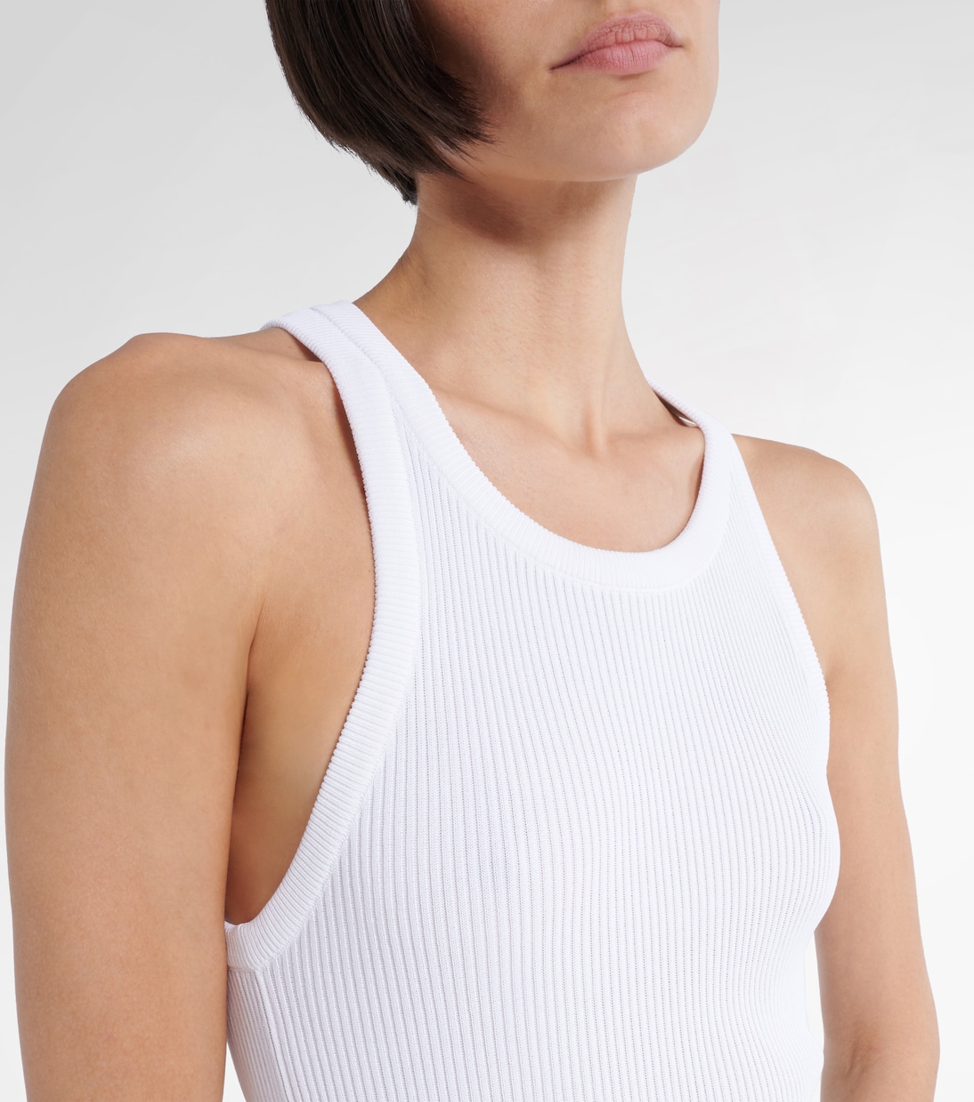 Pleated ribbed-knit midi dress | Alaïa