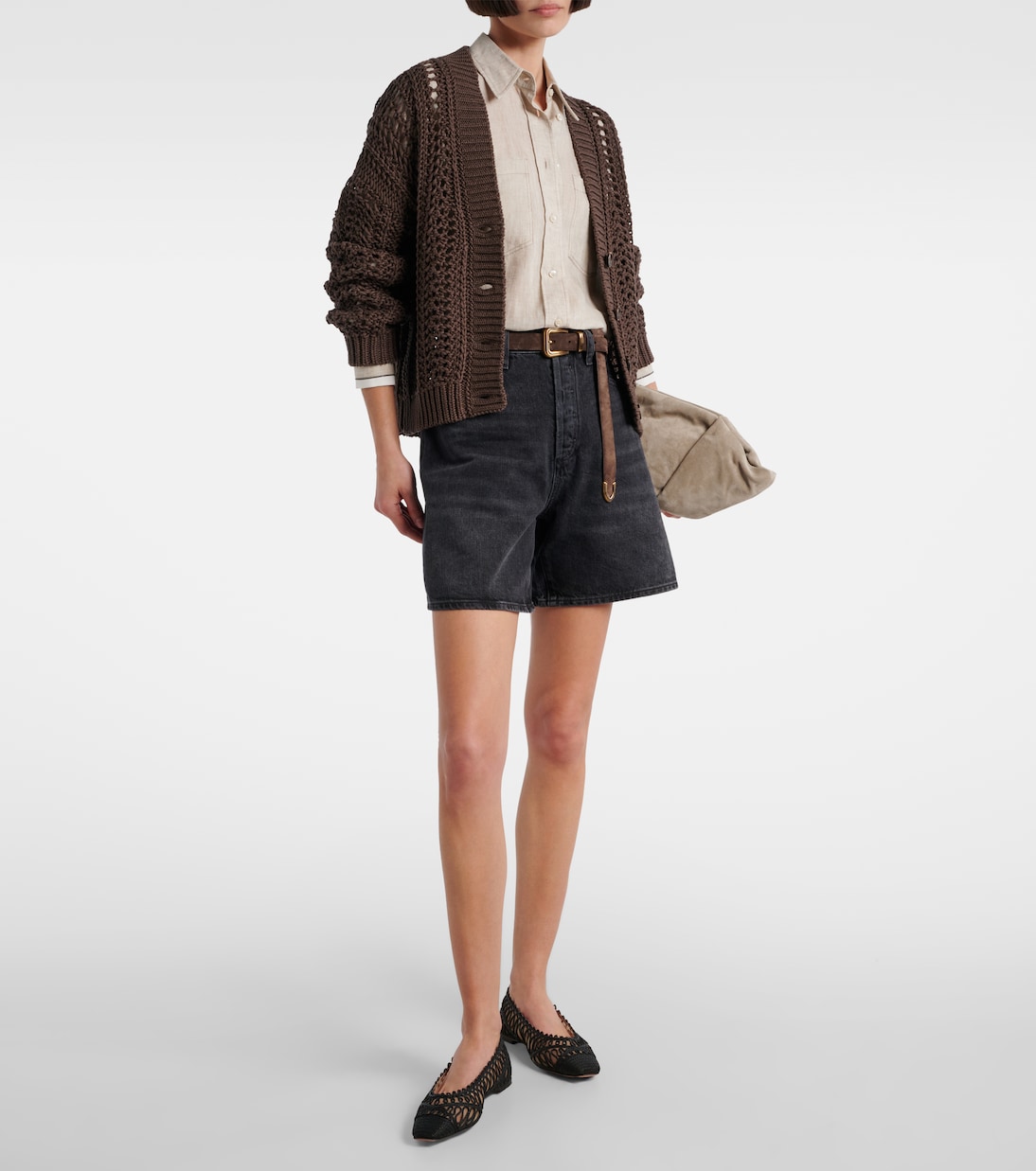 Dame high-rise denim shorts | Agolde