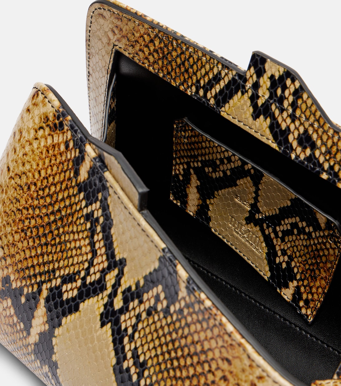 8.30 PM snake-effect leather clutch | The Attico