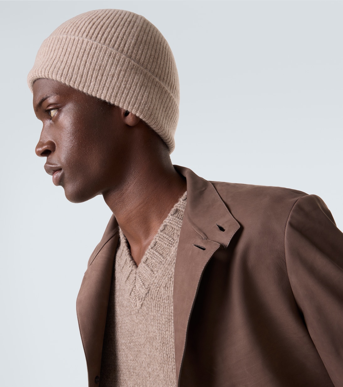 罗纹针织羊绒便帽 | Zegna