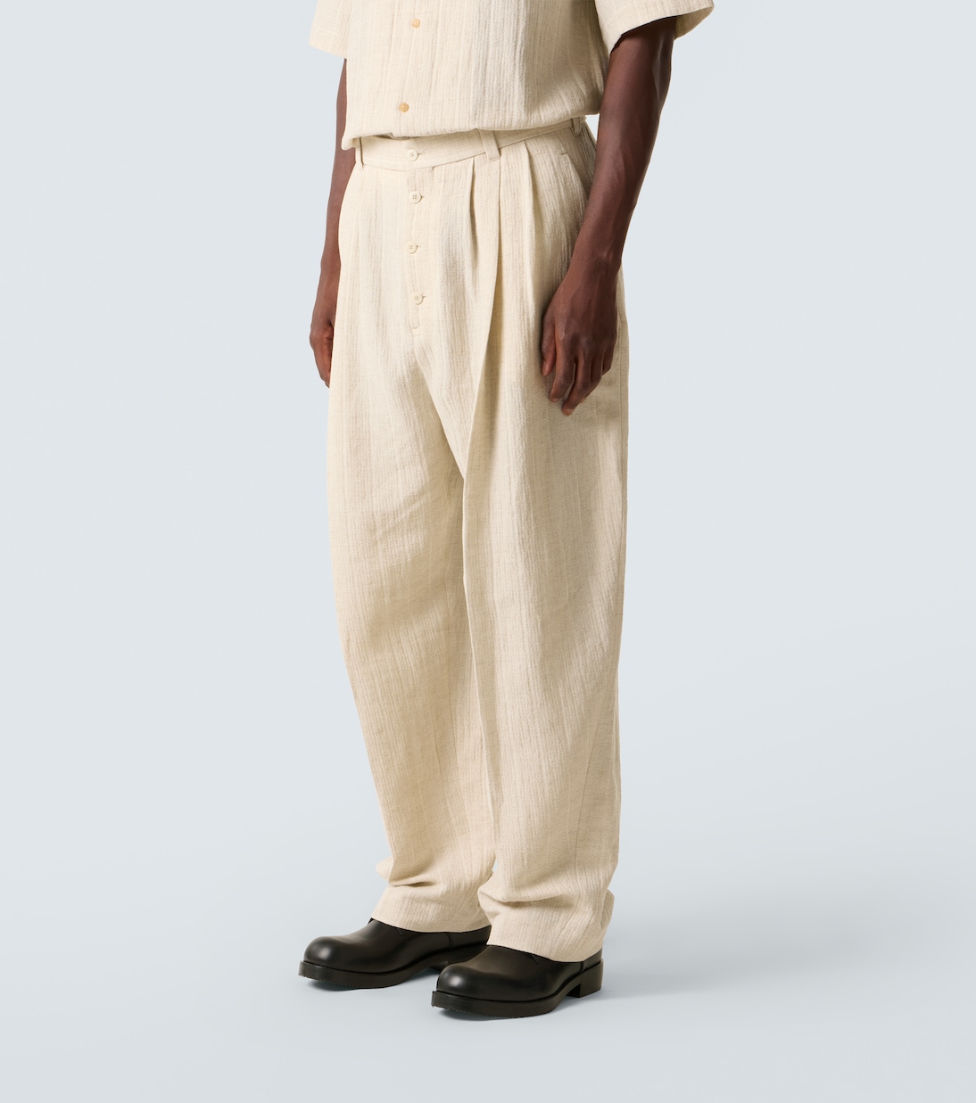 Fernando cotton and linen wide-leg pants | Jacquemus