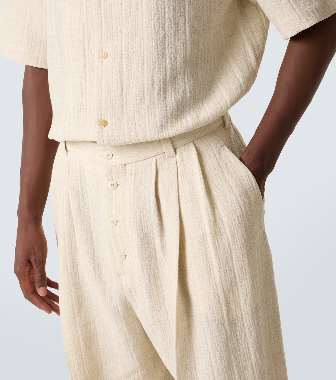 Fernando cotton and linen wide-leg pants | Jacquemus