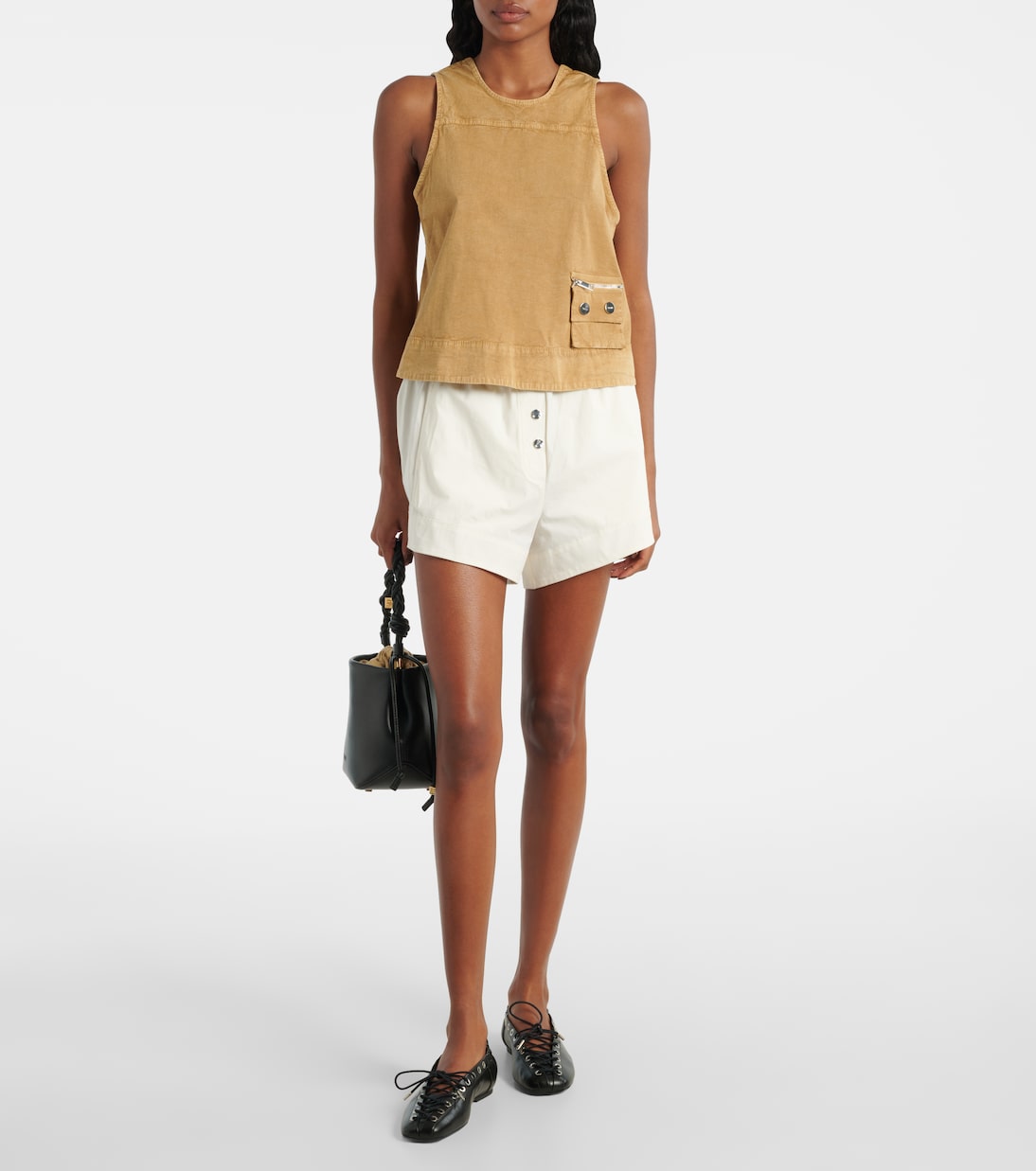 Shorts en mezcla de algodón | Ganni
