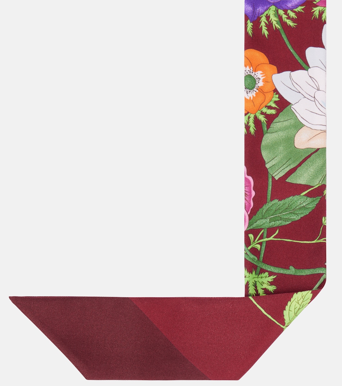 Foulard in twill di seta con stampa | Gucci