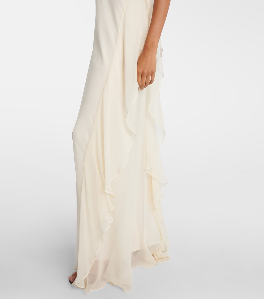 Robe longue asymétrique en soie | The Sei