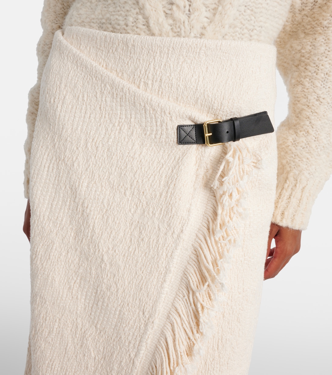 Falda midi Galla de algodón y lino | Isabel Marant