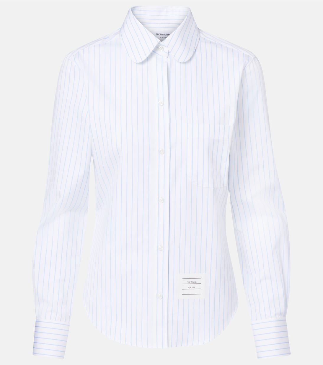 Camicia in popeline di cotone gessato | Thom Browne