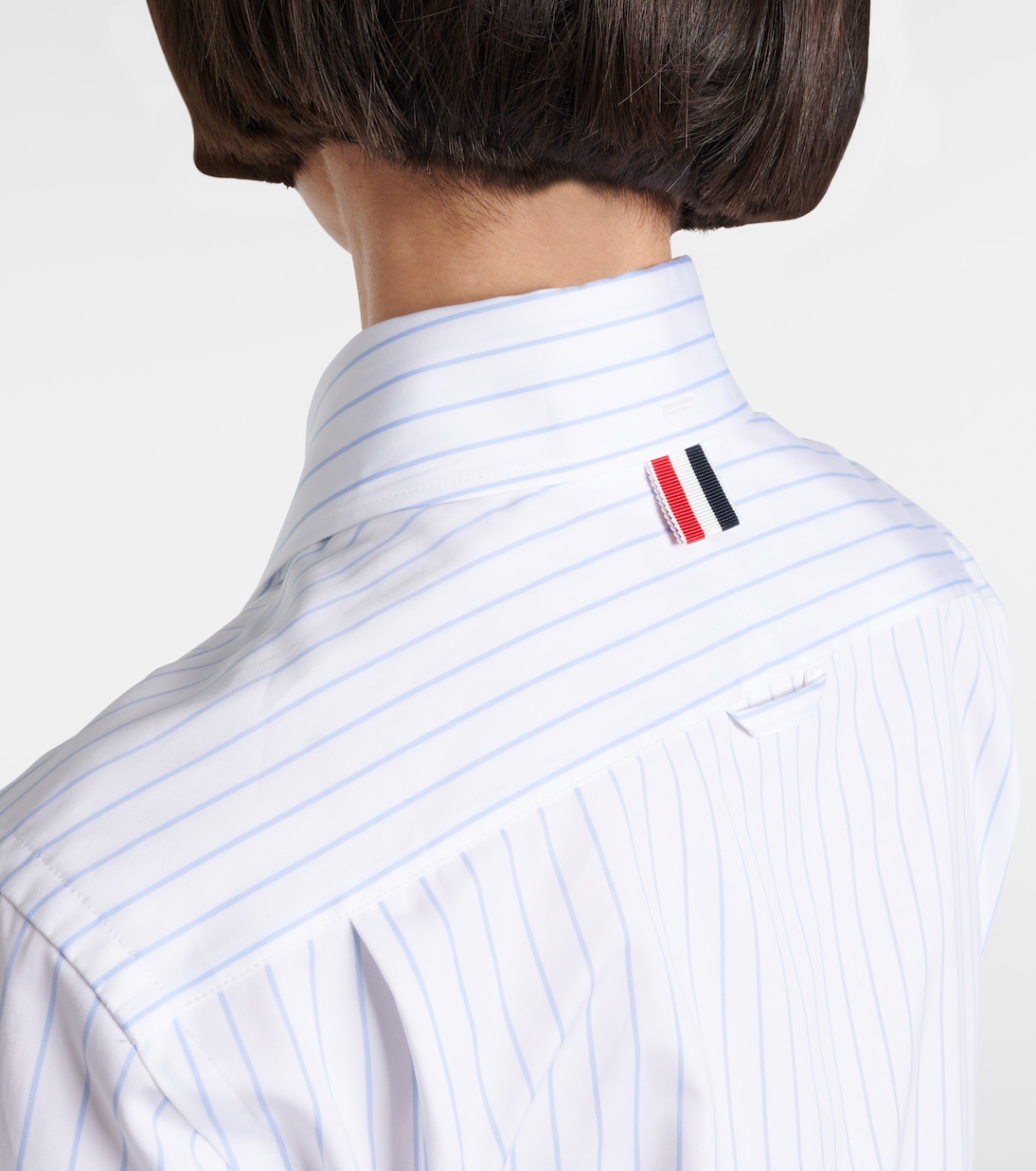 Camicia in popeline di cotone gessato | Thom Browne