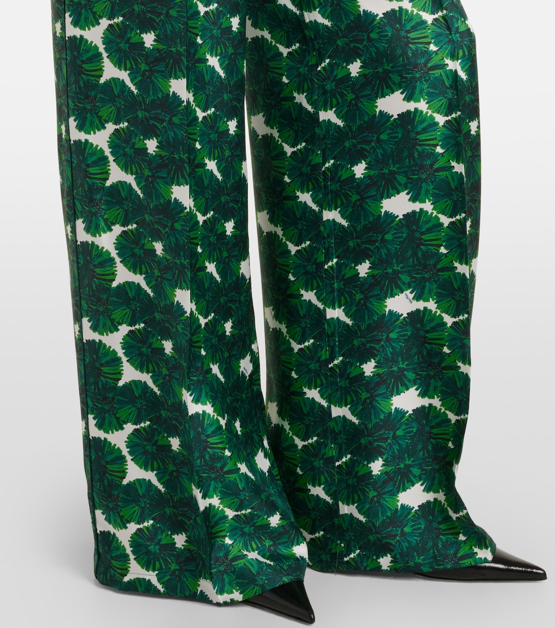 Morena printed silk twill wide-leg pants  | Max Mara