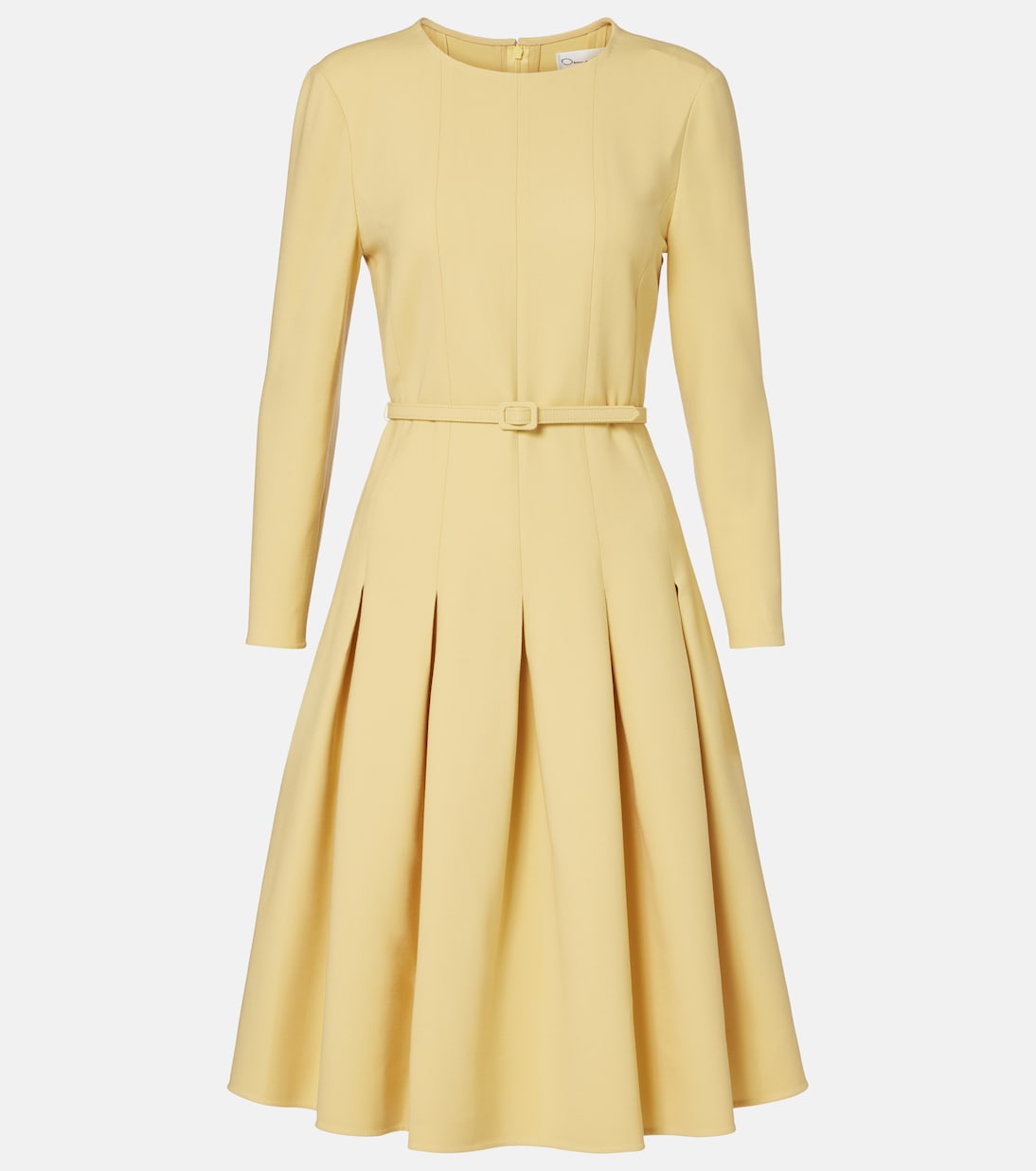 Pleated crêpe midi dress | Oscar de la Renta