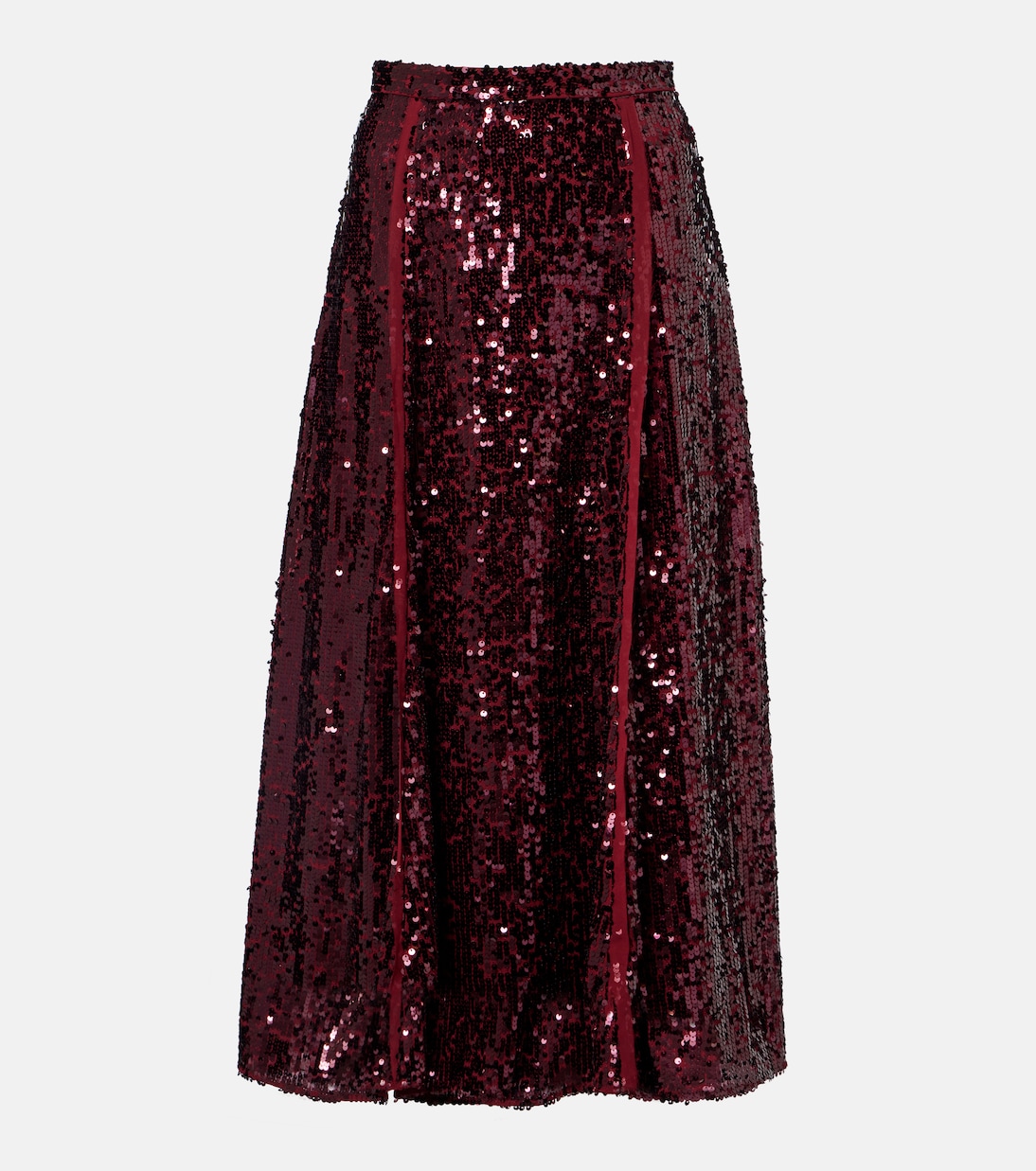 Falda midi de georgette con lentejuelas | Erdem