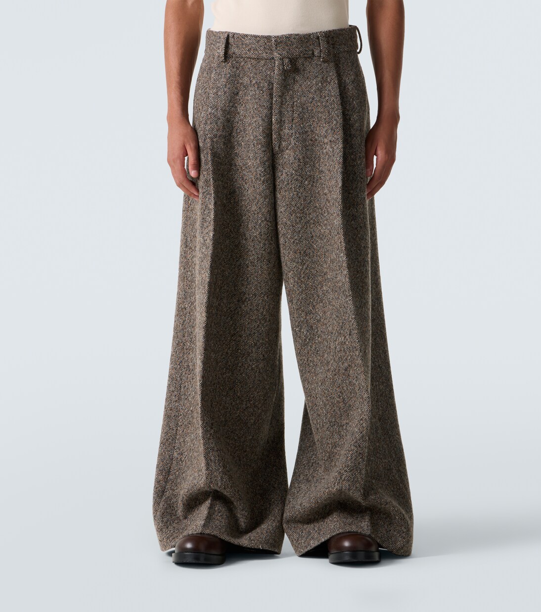 울 블렌드 와이드 팬츠 | Dries Van Noten