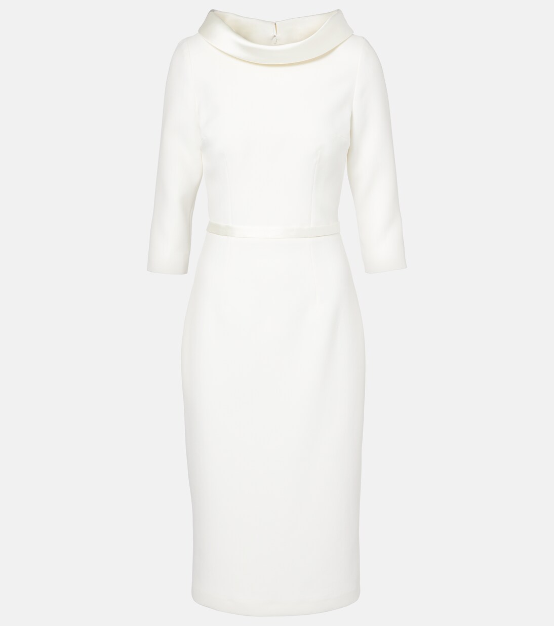 Bridal Meryl crêpe midi dress | Safiyaa