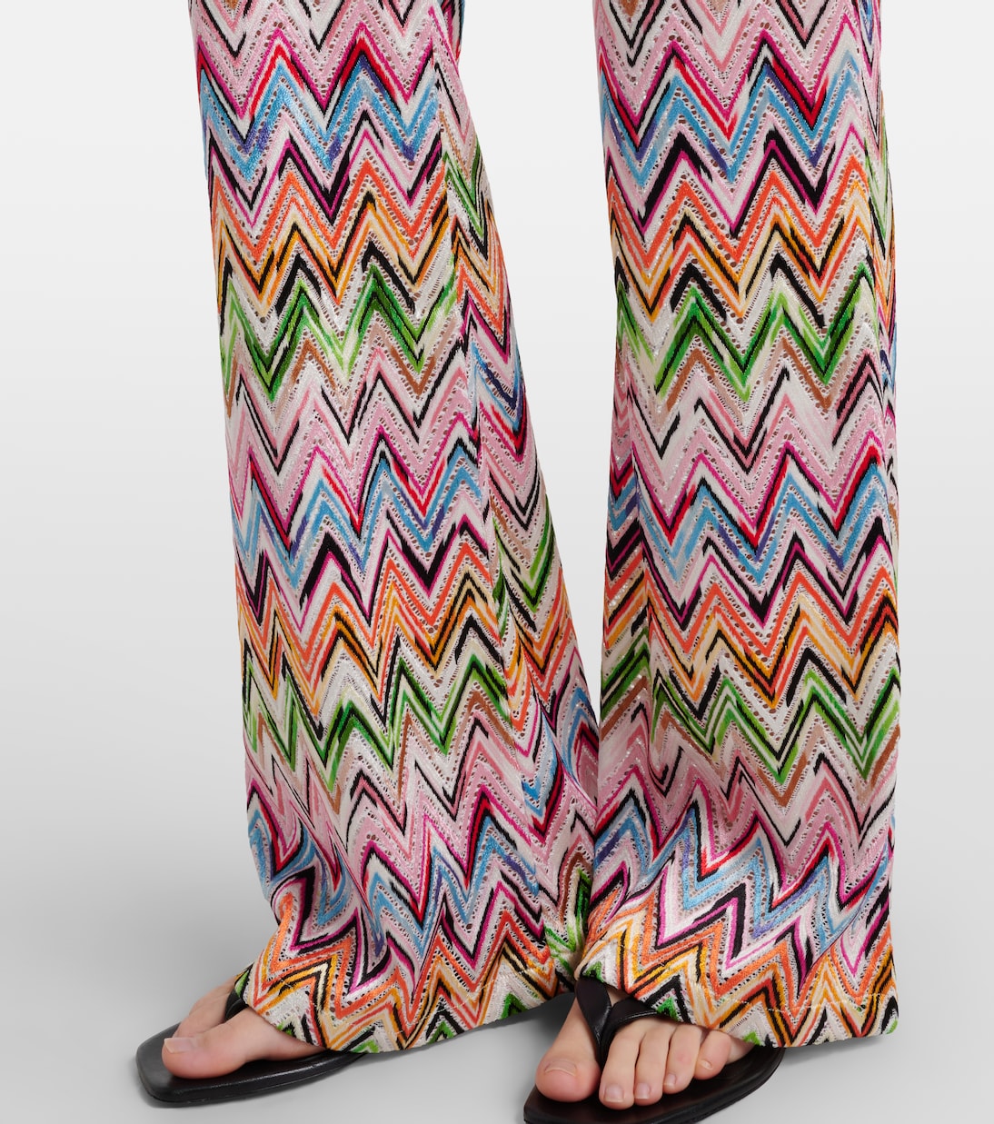 Pantalon évasé Zig Zag à taille haute | Missoni