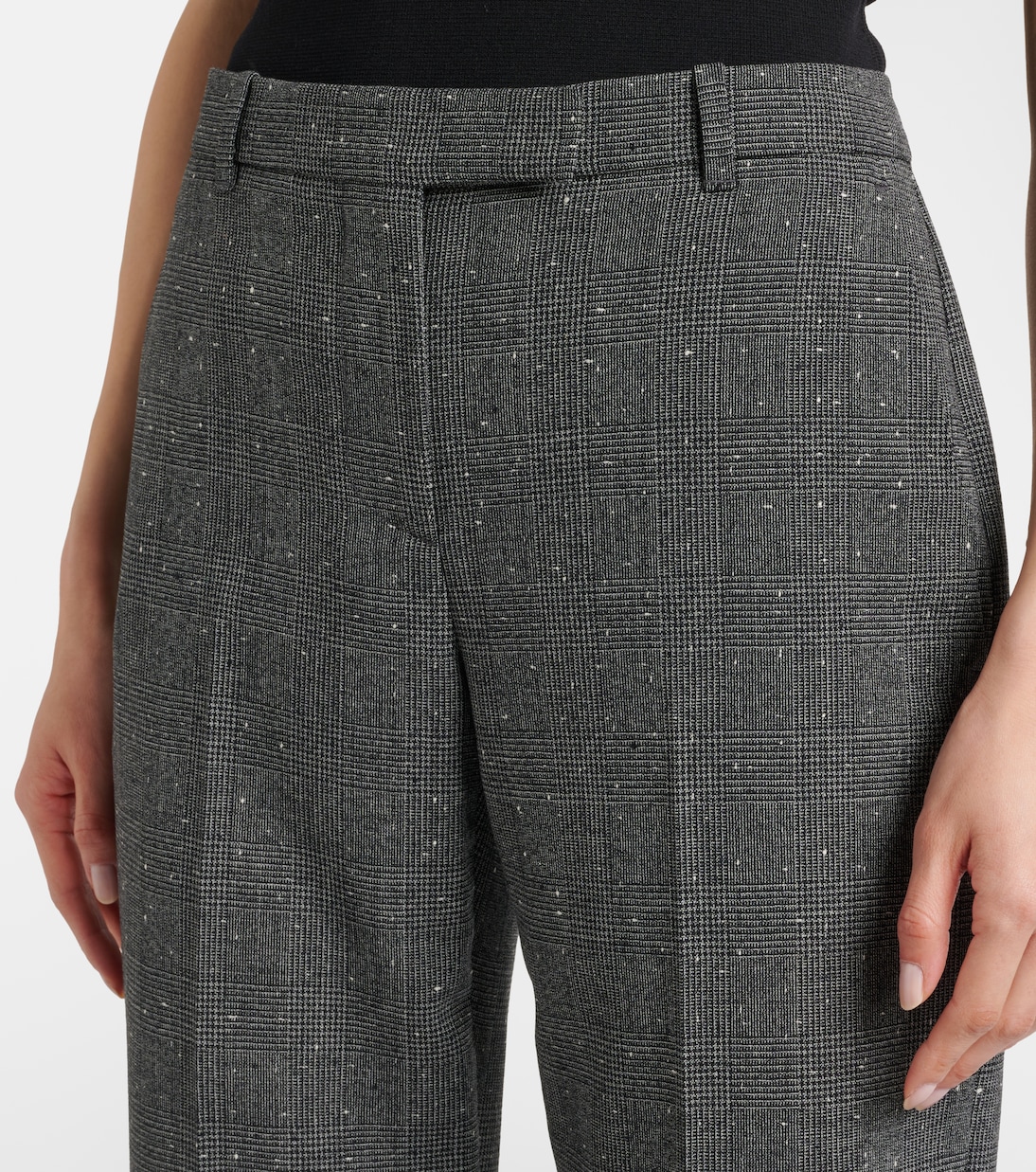 Prince of Wales check wool straight pants | McQueen