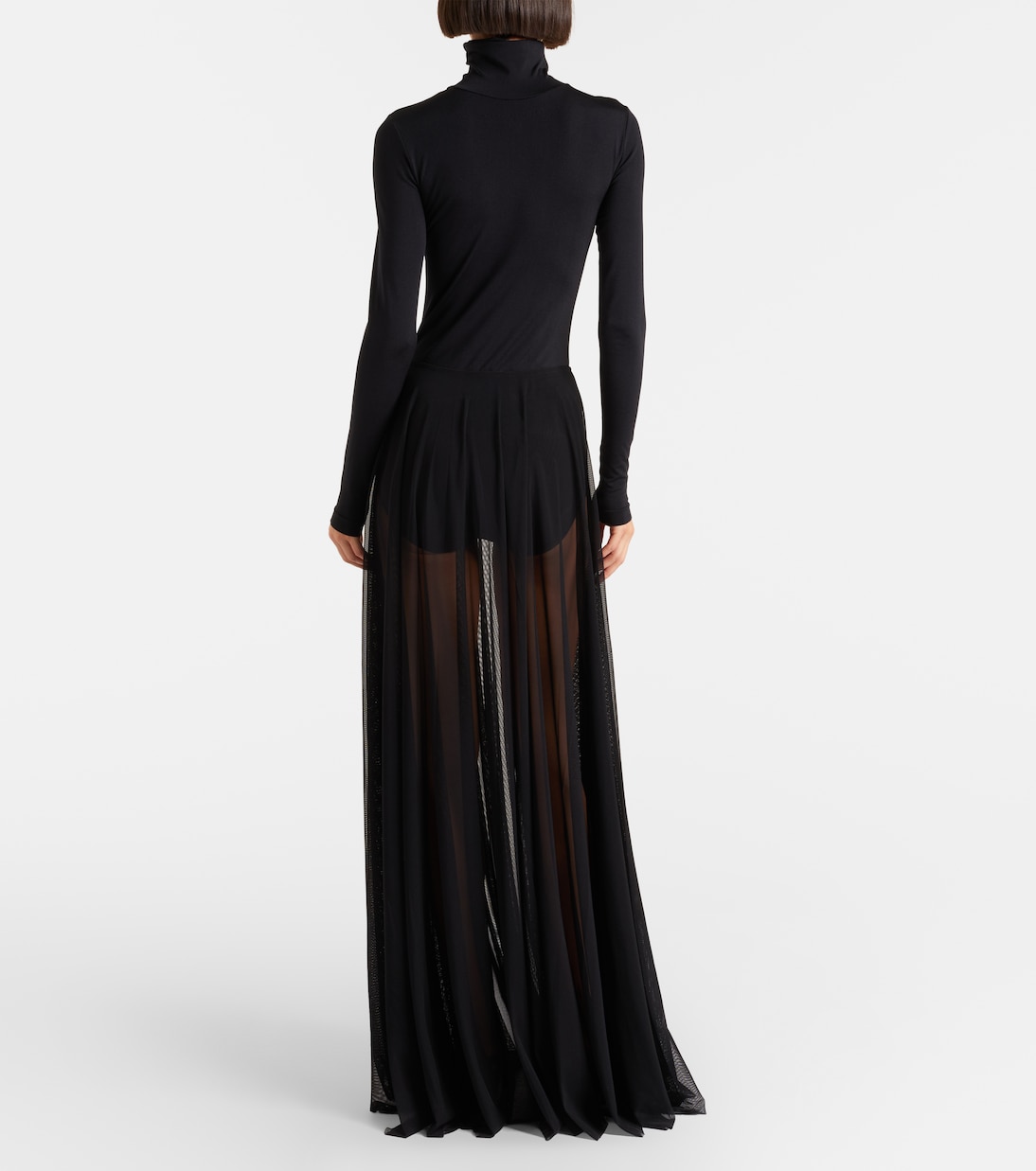 Semi-sheer maxi skirt | Norma Kamali