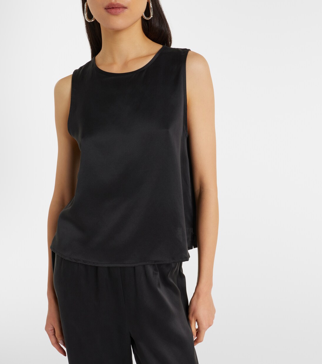 Sofia silk charmeuse tank top | Asceno