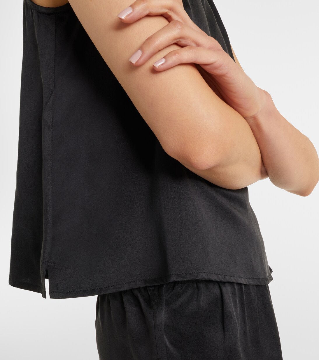 Sofia silk charmeuse tank top | Asceno