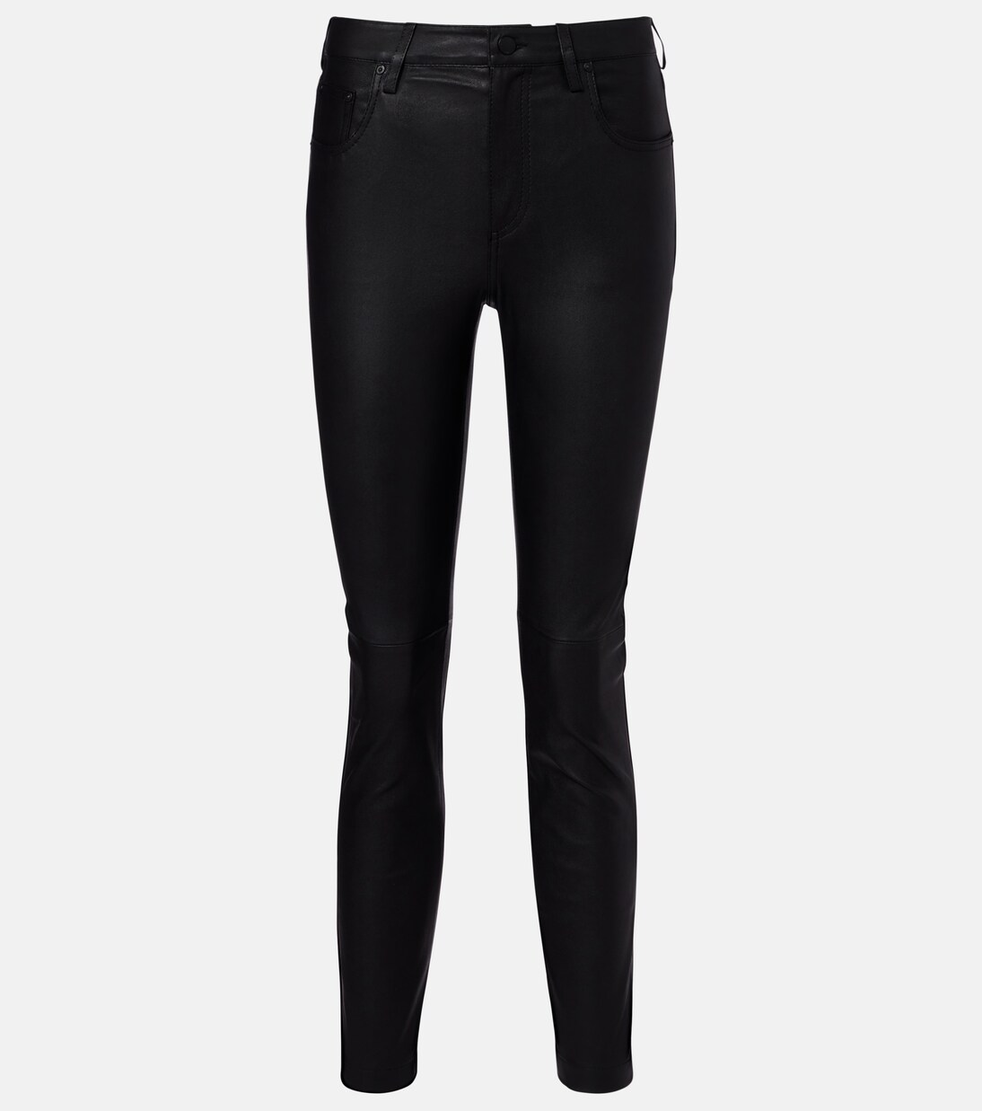 Mari leather straight pants | AG Jeans