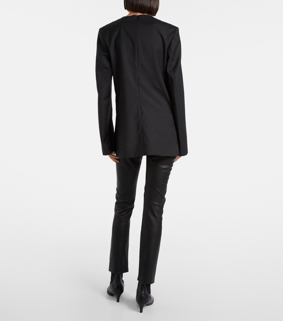 Mari leather straight pants | AG Jeans