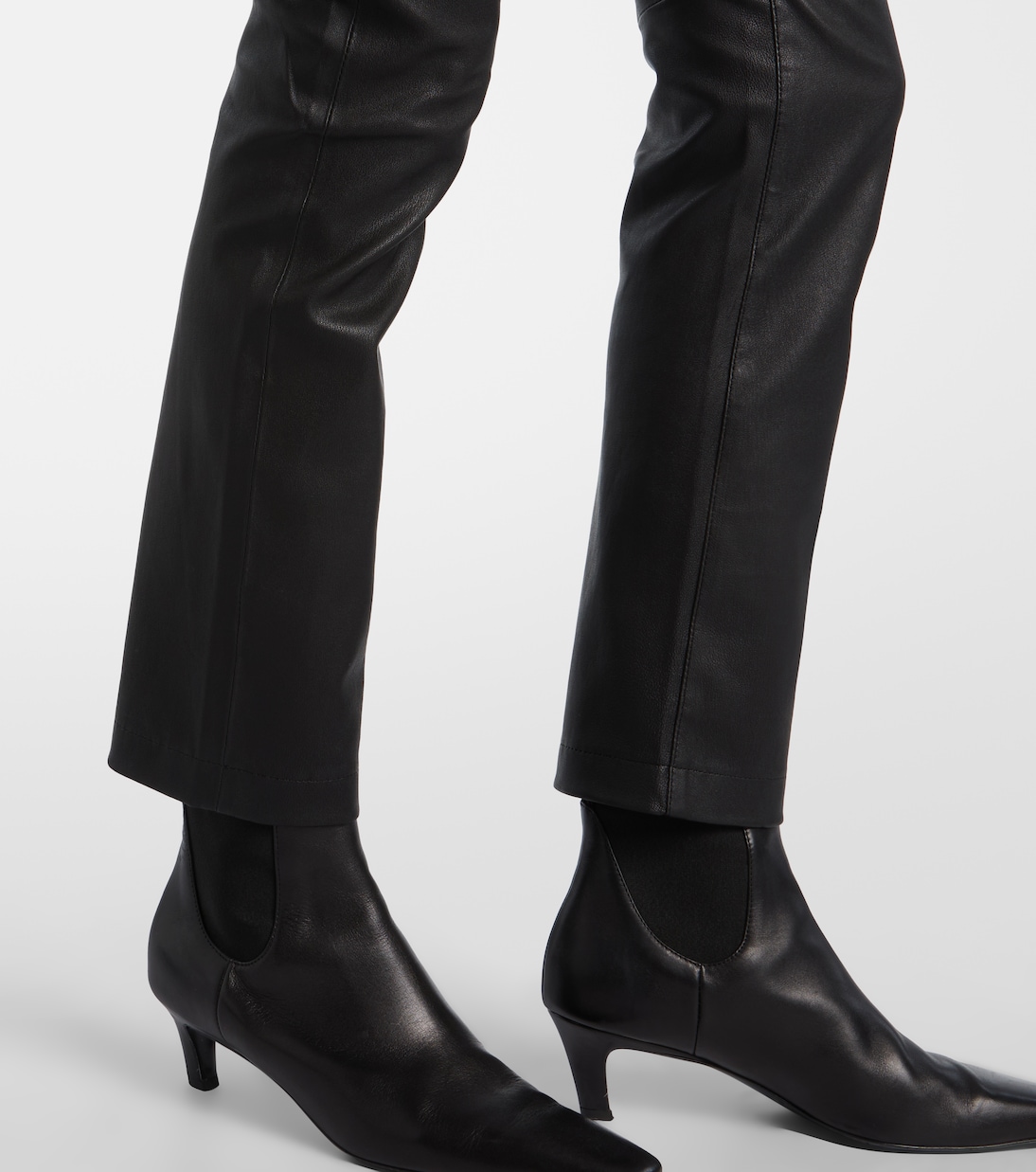 Mari leather straight pants | AG Jeans