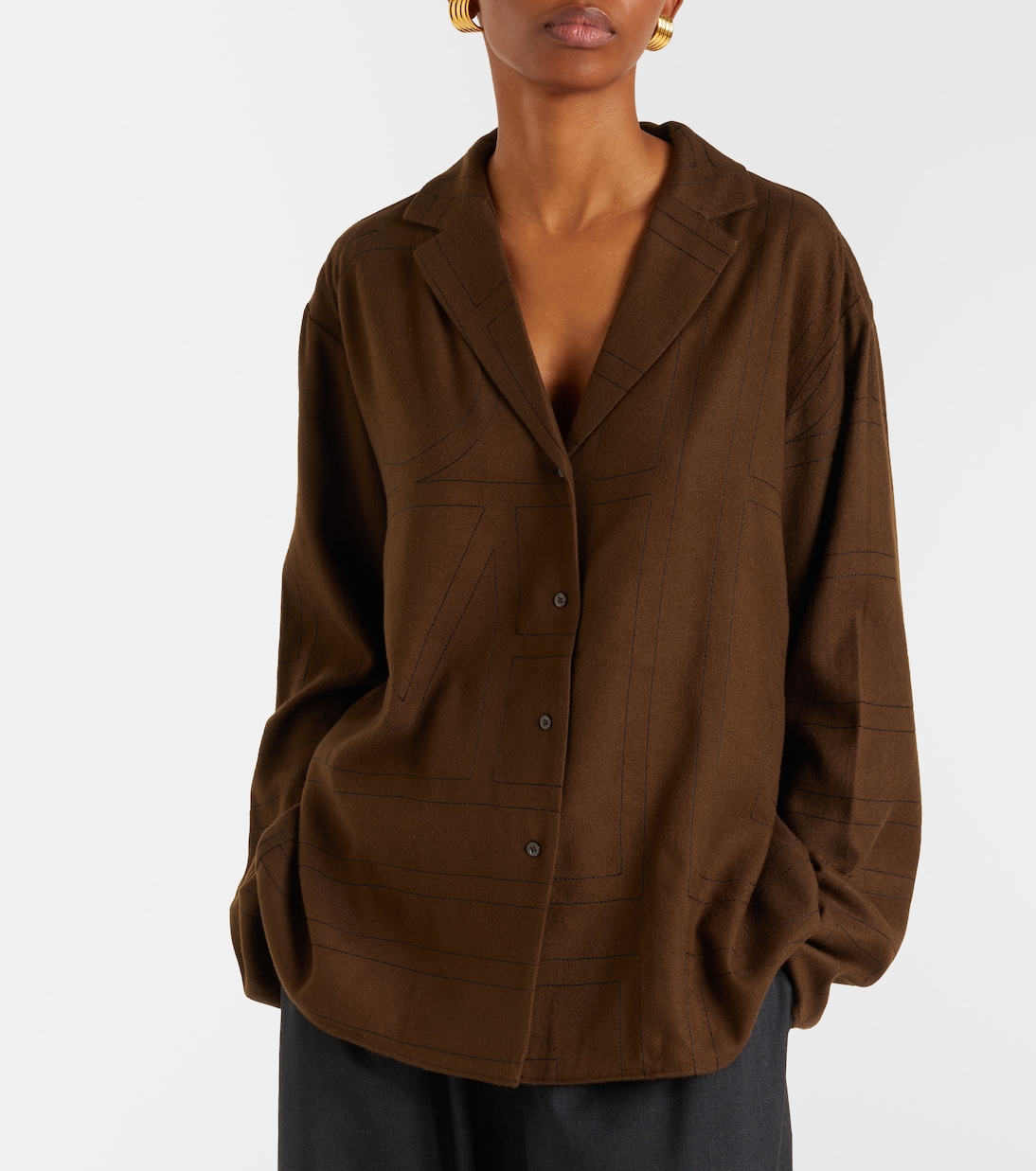 Chemise de pyjama à logo | Toteme