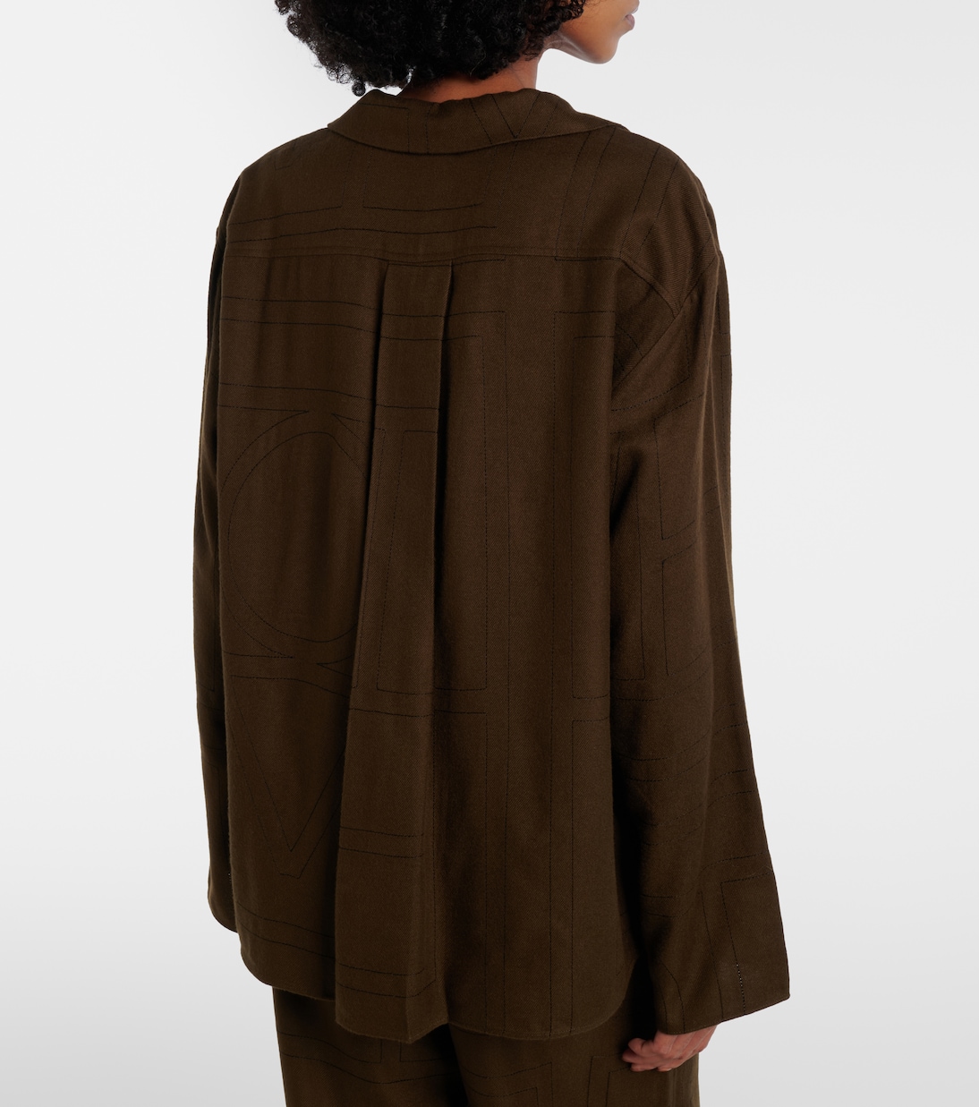 Logo flannel pajama shirt | Toteme