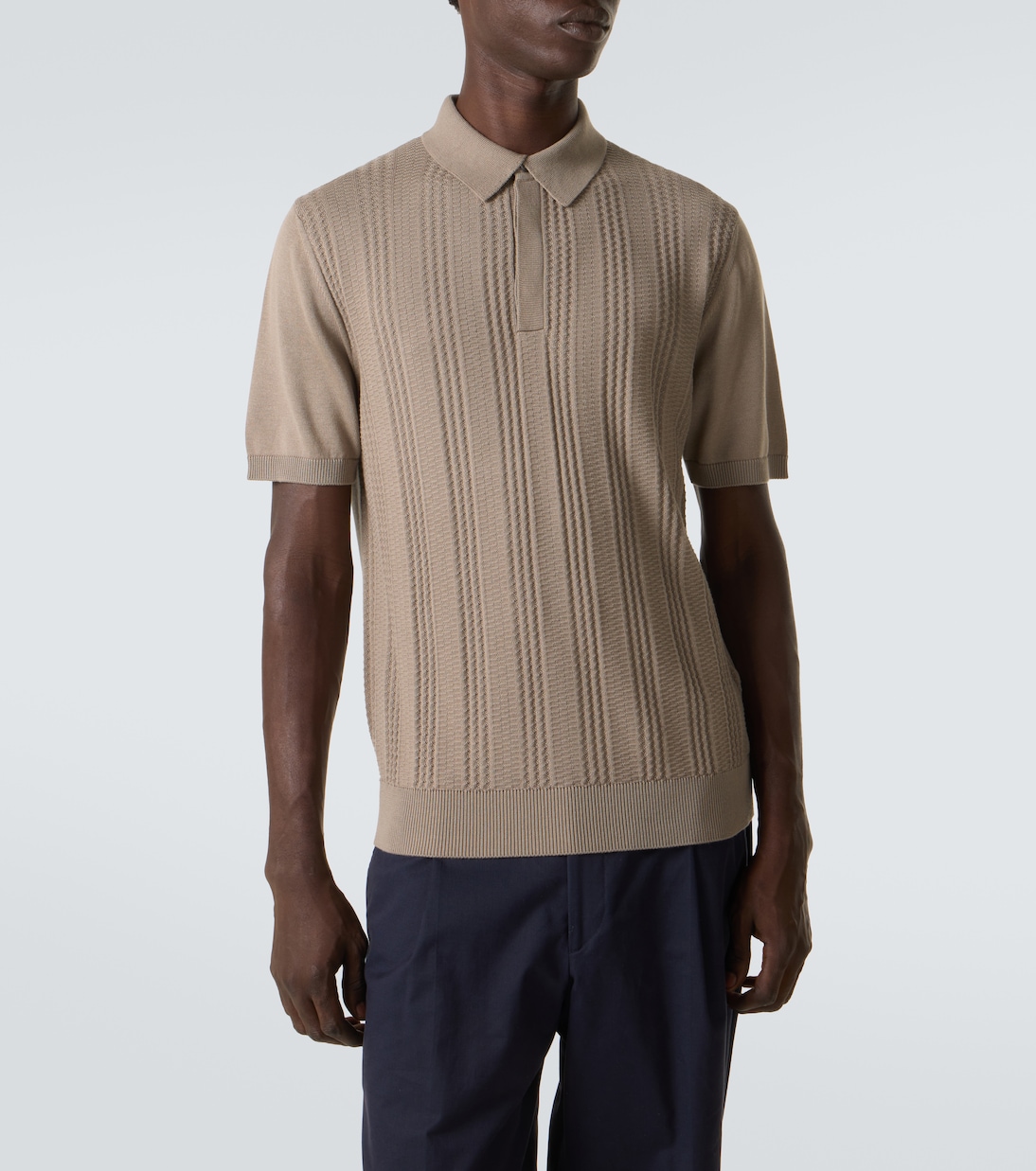 Cotton-blend polo shirt | Canali