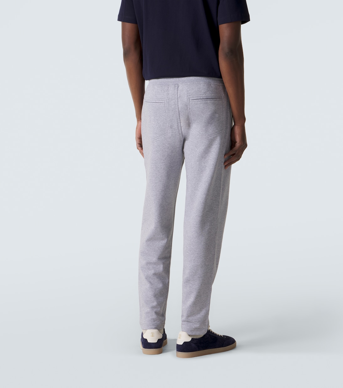 Pantaloni sportivi in jersey di misto cotone | Brunello Cucinelli